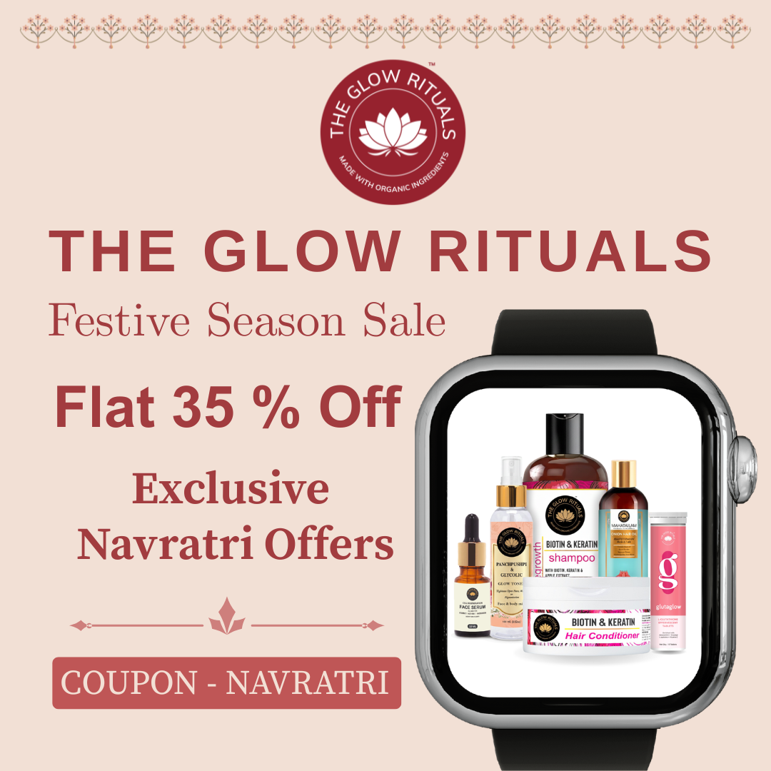 The Glow Rituals Facebook ad: Navratri Sale, Flat 35% OFF