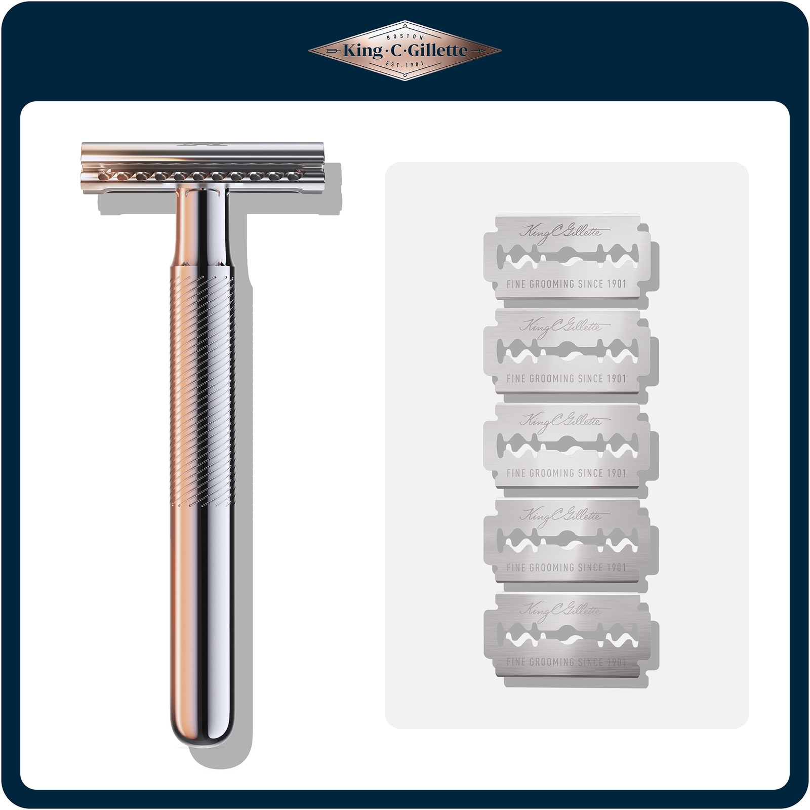 King C. Gillette UK Facebook ad: Shop Gillette offers for a great shave every…