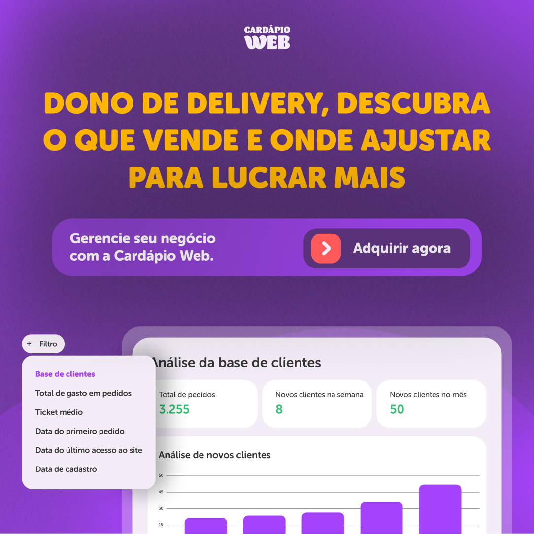 Cardápio Web Facebook ad