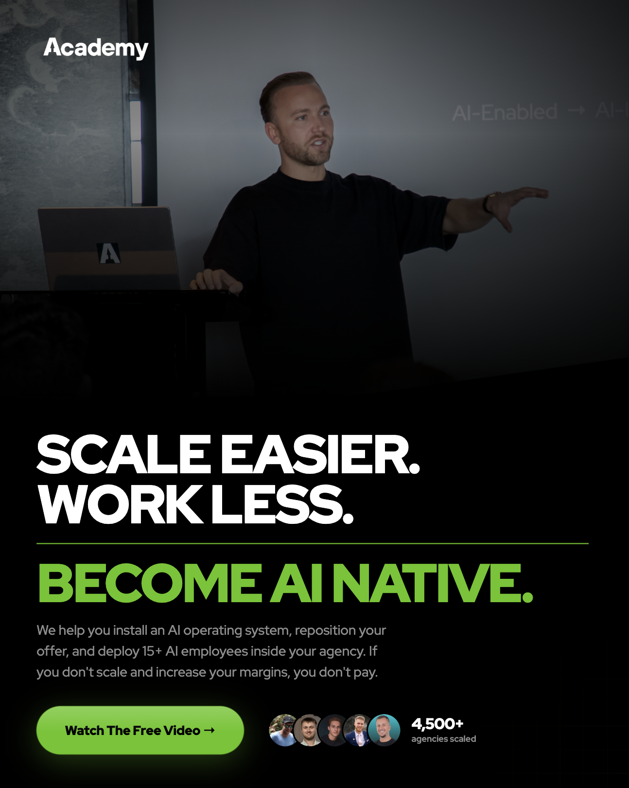 Jordan Platten Facebook ad: Calling Established Agency Owners.
