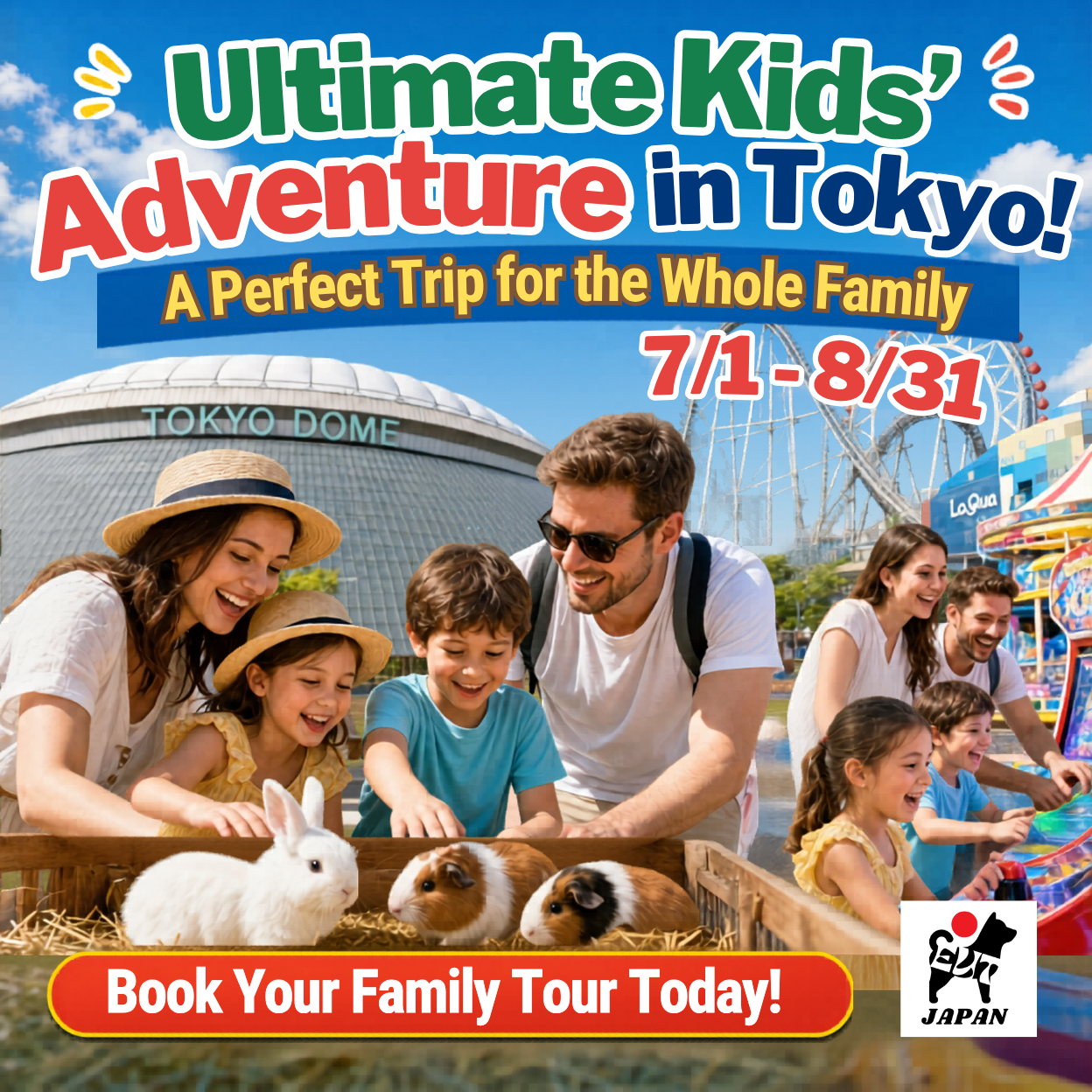 Enrich Your Travel Japan Facebook ad: Ultimate Kids’ Adventure in Tokyo!