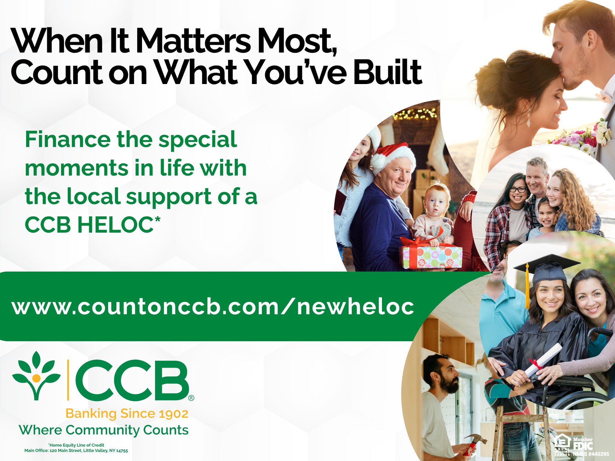 Count On CCB Facebook ad: HELOC Promotion, Cattaraugus County Bank