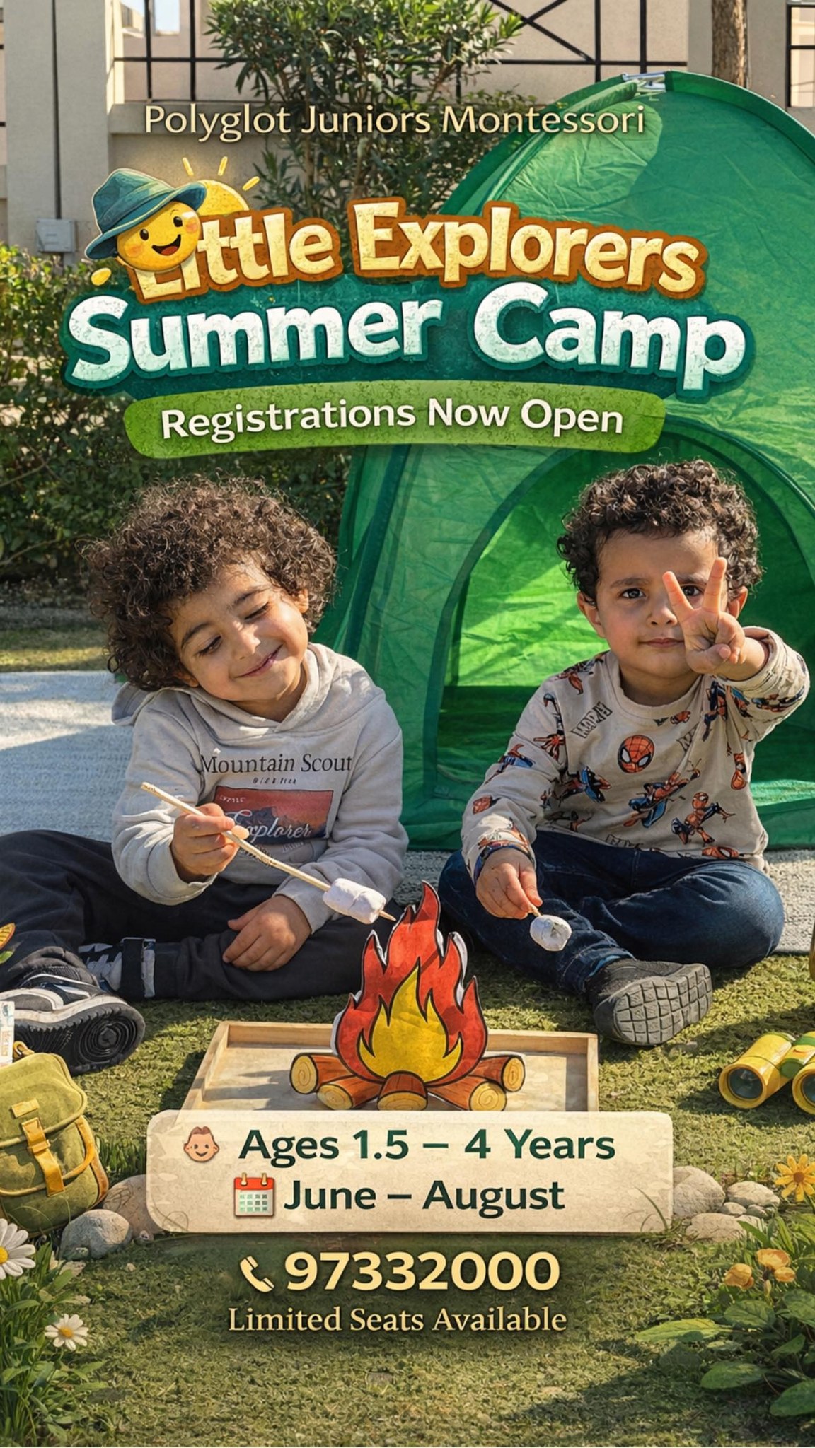 polyglotjuniors Facebook ad from Apr 8, 2026