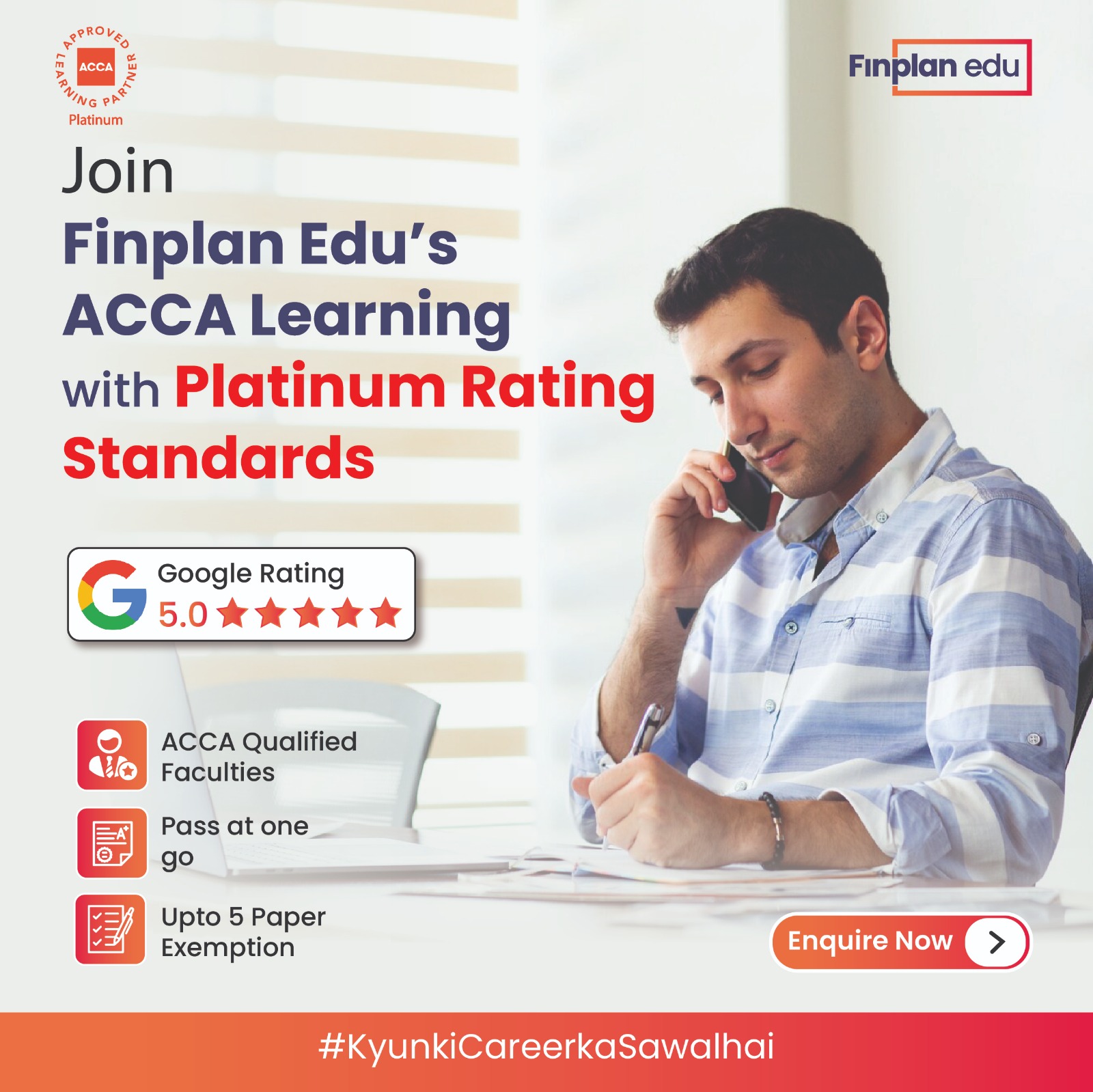 FinplanIndia Facebook ad: Start Your Global Finance Career Today