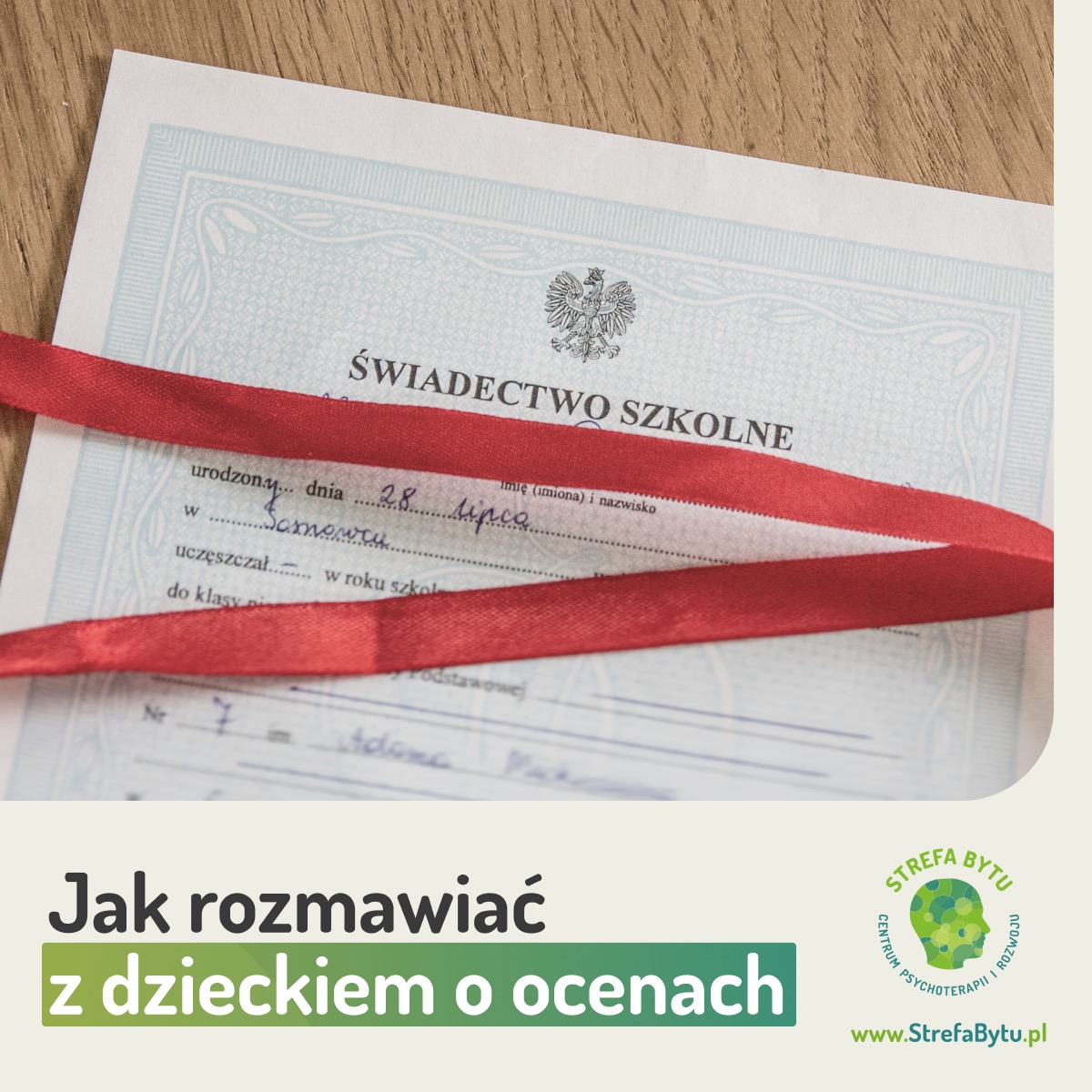 Strefa Bytu - Centrum Psychoterapii i Rozwoju Facebook ad: Świadectwo w dłoni dziecka, a Ty nie wiesz…