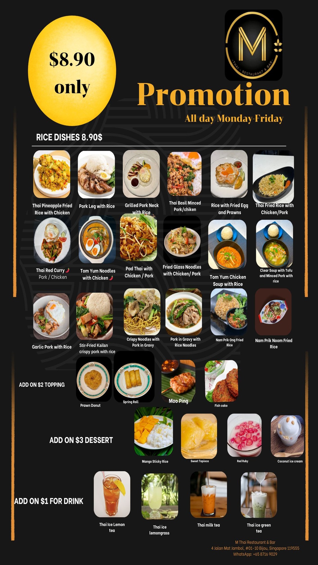 M Thai Restaurant Facebook ad: Hidden Thai Gem in Pasir Panjang - Enjoy…