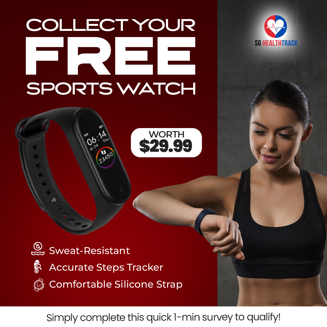 SG HealthTrack Facebook ad: Citizens/PRs - Claim Your Free Sports Watch!