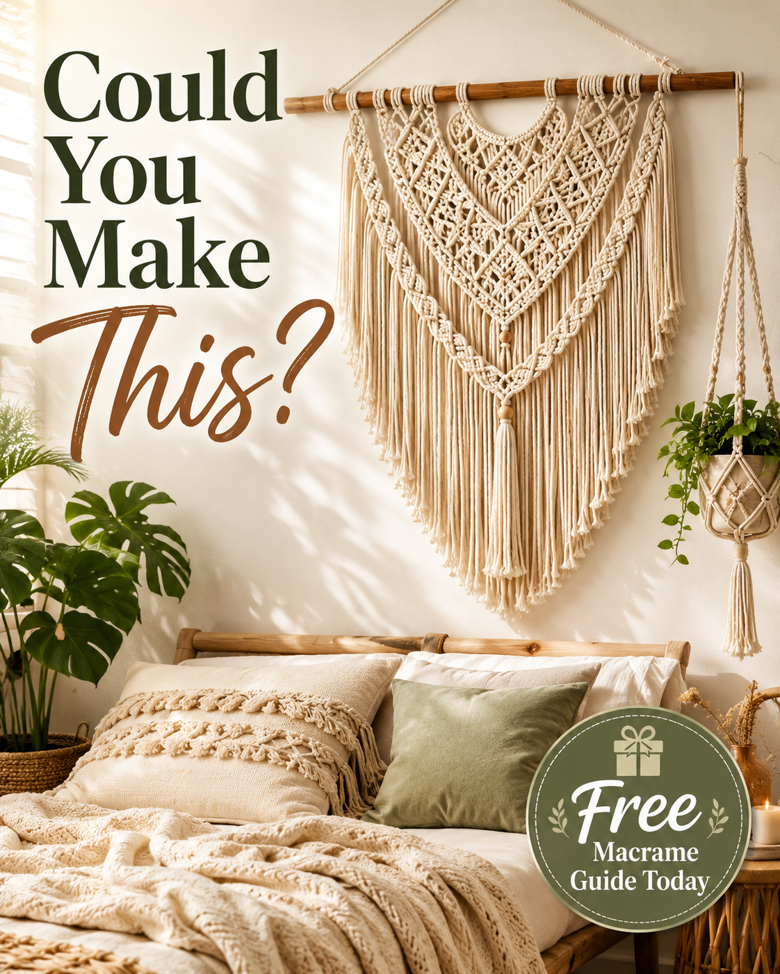 Macramé Art Studio Facebook ad: Could You Make This?