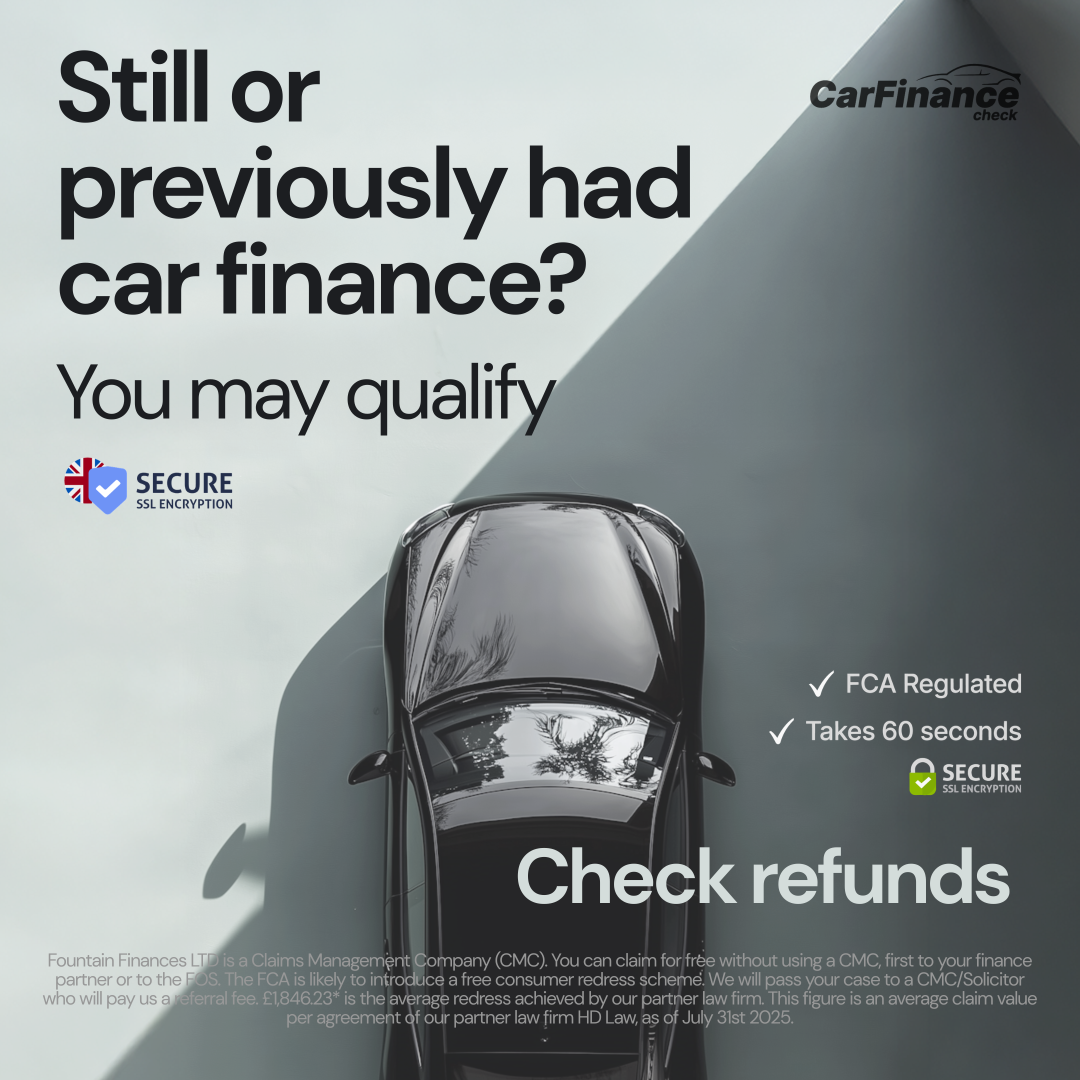 CarFinance Check Facebook ad from Mar 20, 2026