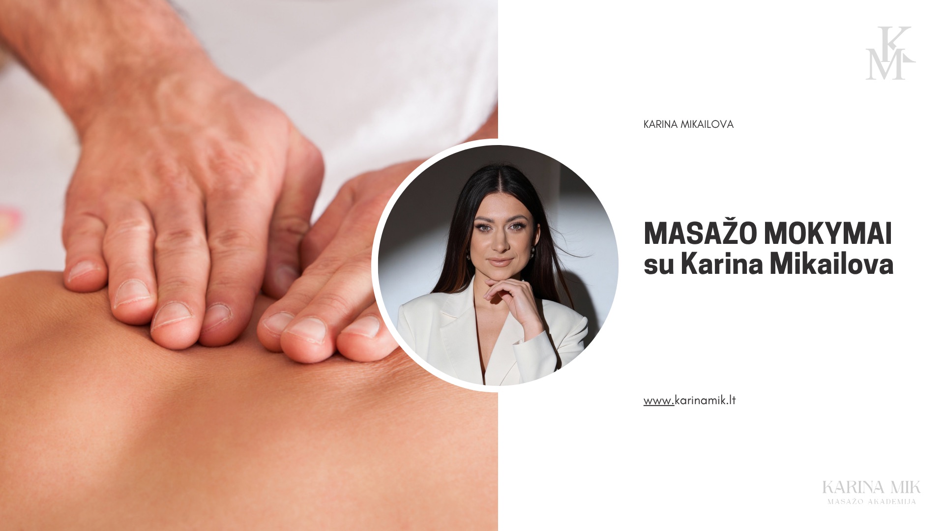 Karina Mik Masažo Akademija Facebook ad