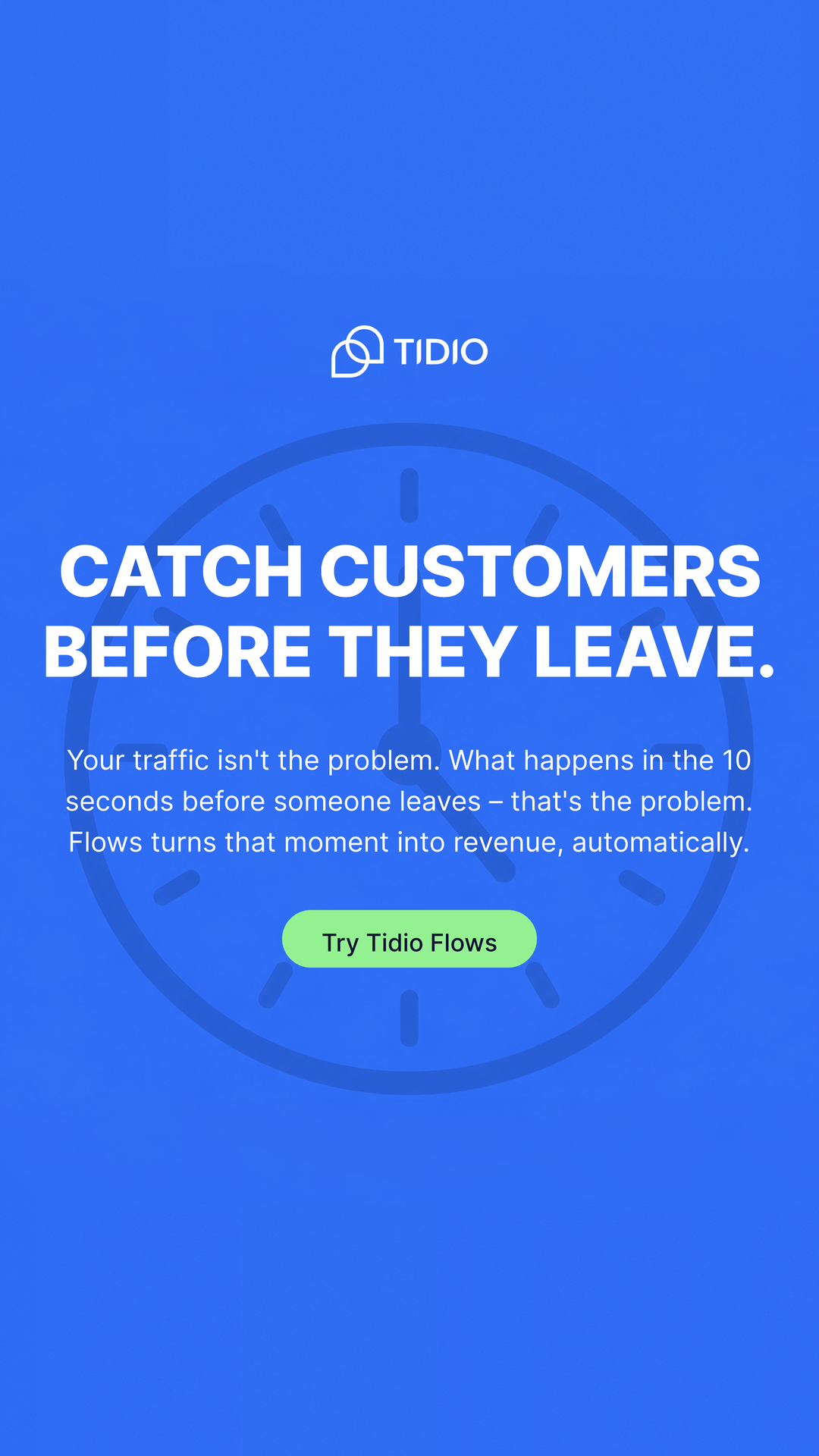 Tidio Facebook ad: Turn More Paid Clicks Into Orders