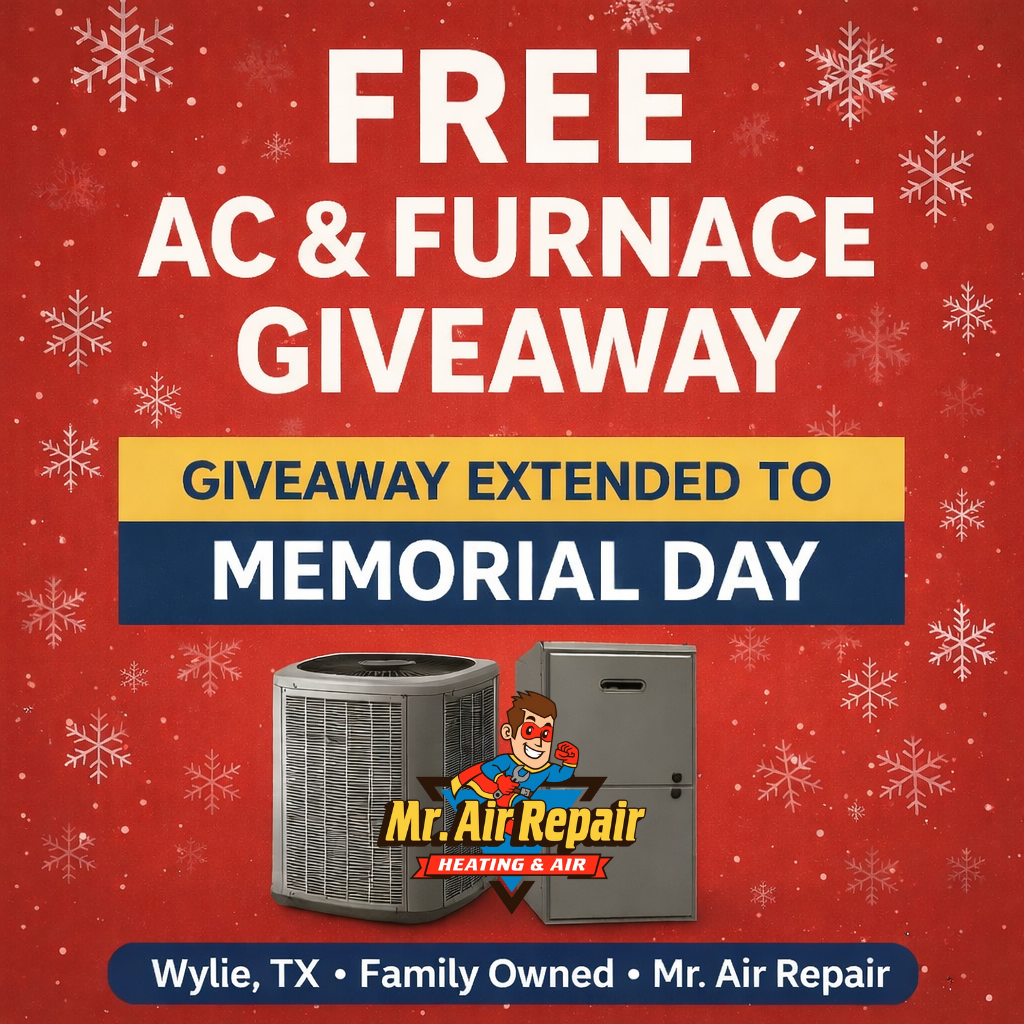 Mr. Air Repair Facebook ad: FREE AC + Furnace Giveaway