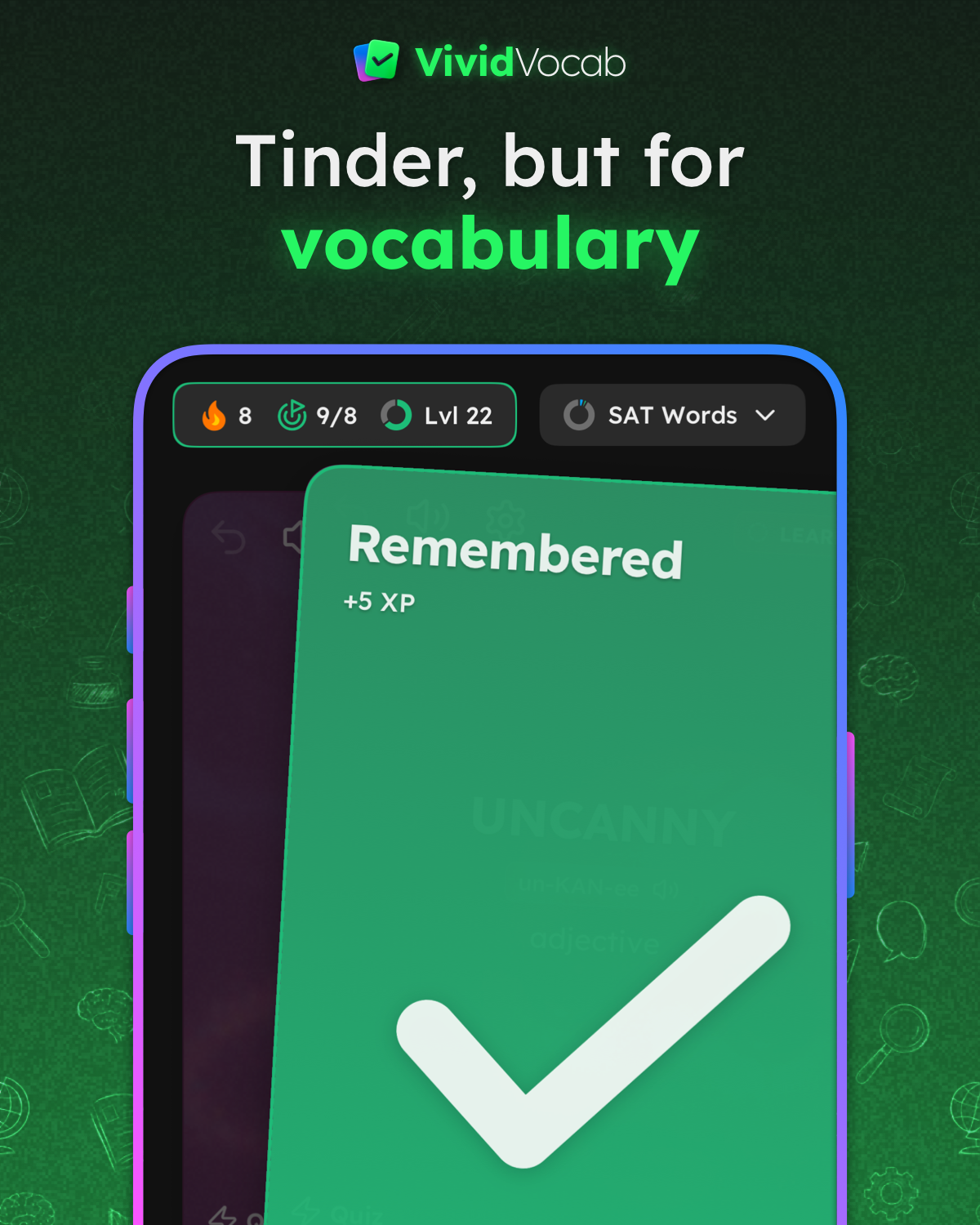 VividVocab Facebook ad: Remember Every Word