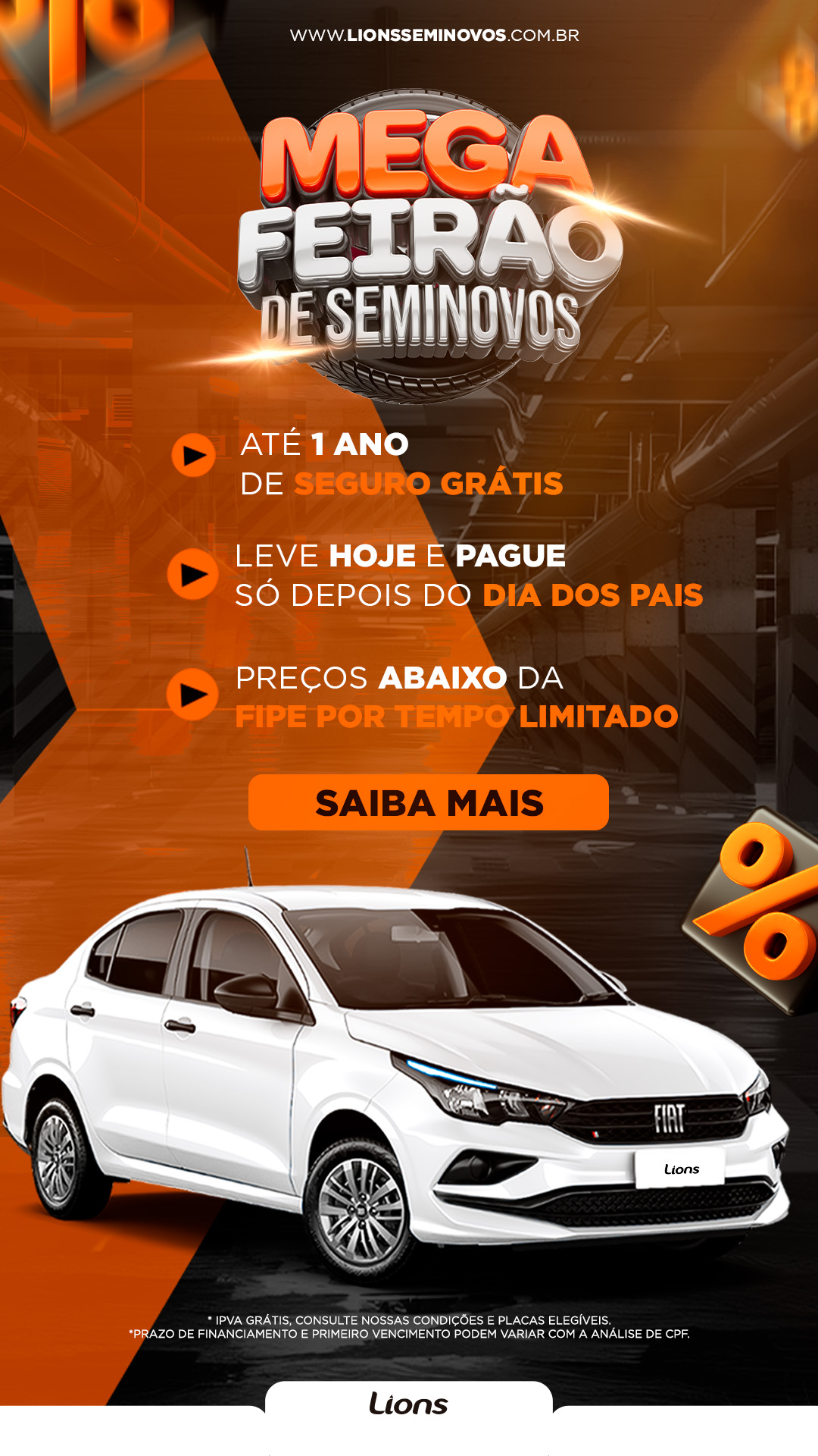 Lions Seminovos Facebook ad
