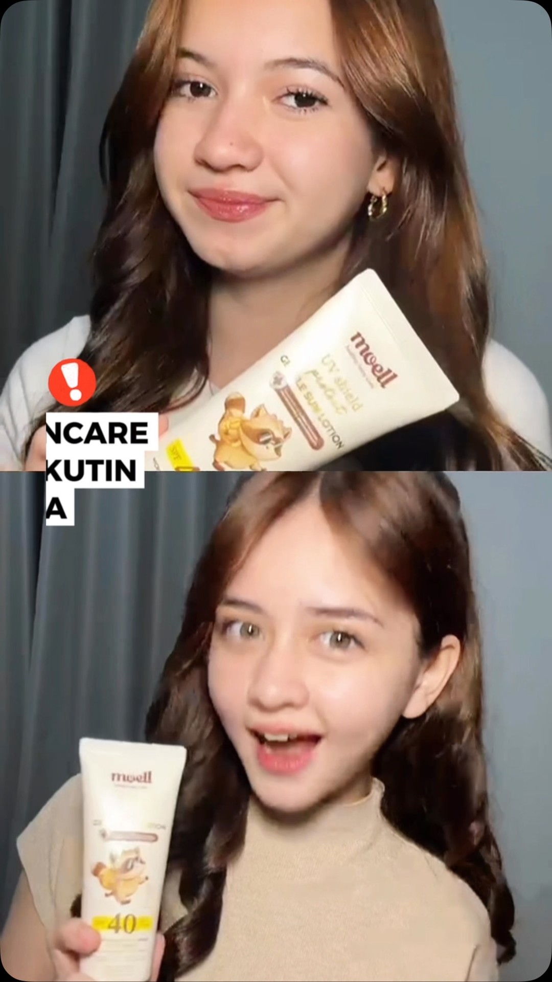 Moell Baby Skincare Facebook ad: CAST PEMAIN AGZ AJA PAKAI SUN LOTION MOELL…