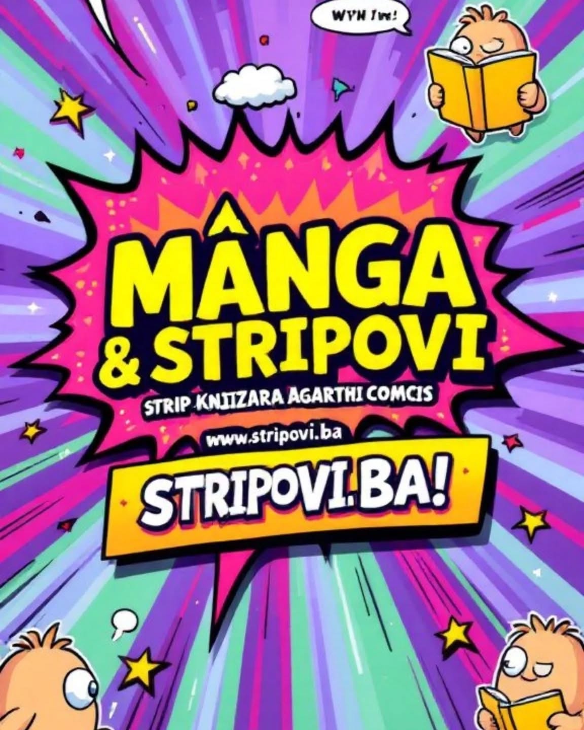 Agarthi Comics BH Facebook ad: Stripovi.ba najbogatiji strip webshop.