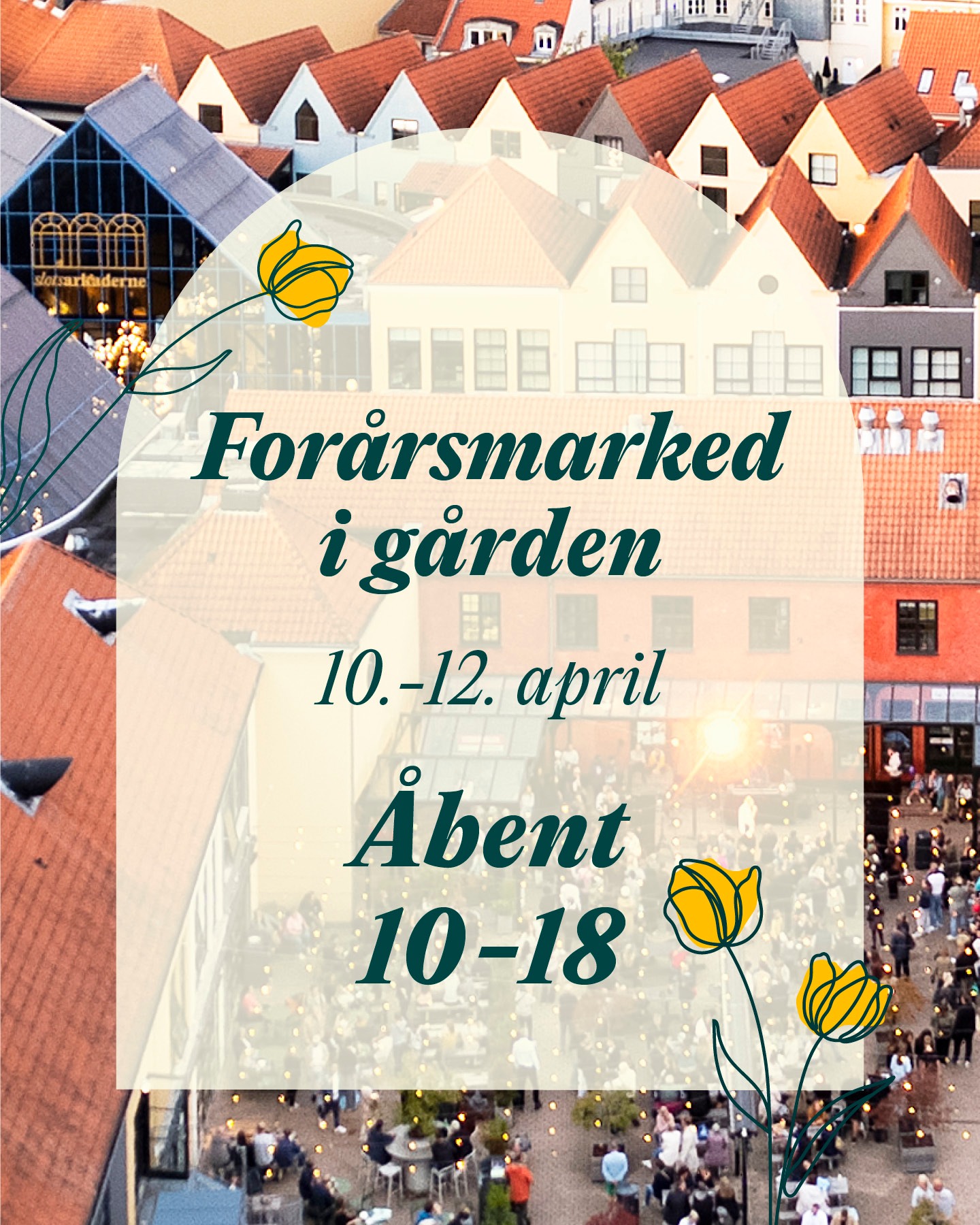 SlotsArkaderne Facebook ad: Kom til forårsmarked i gården 10.-12.
