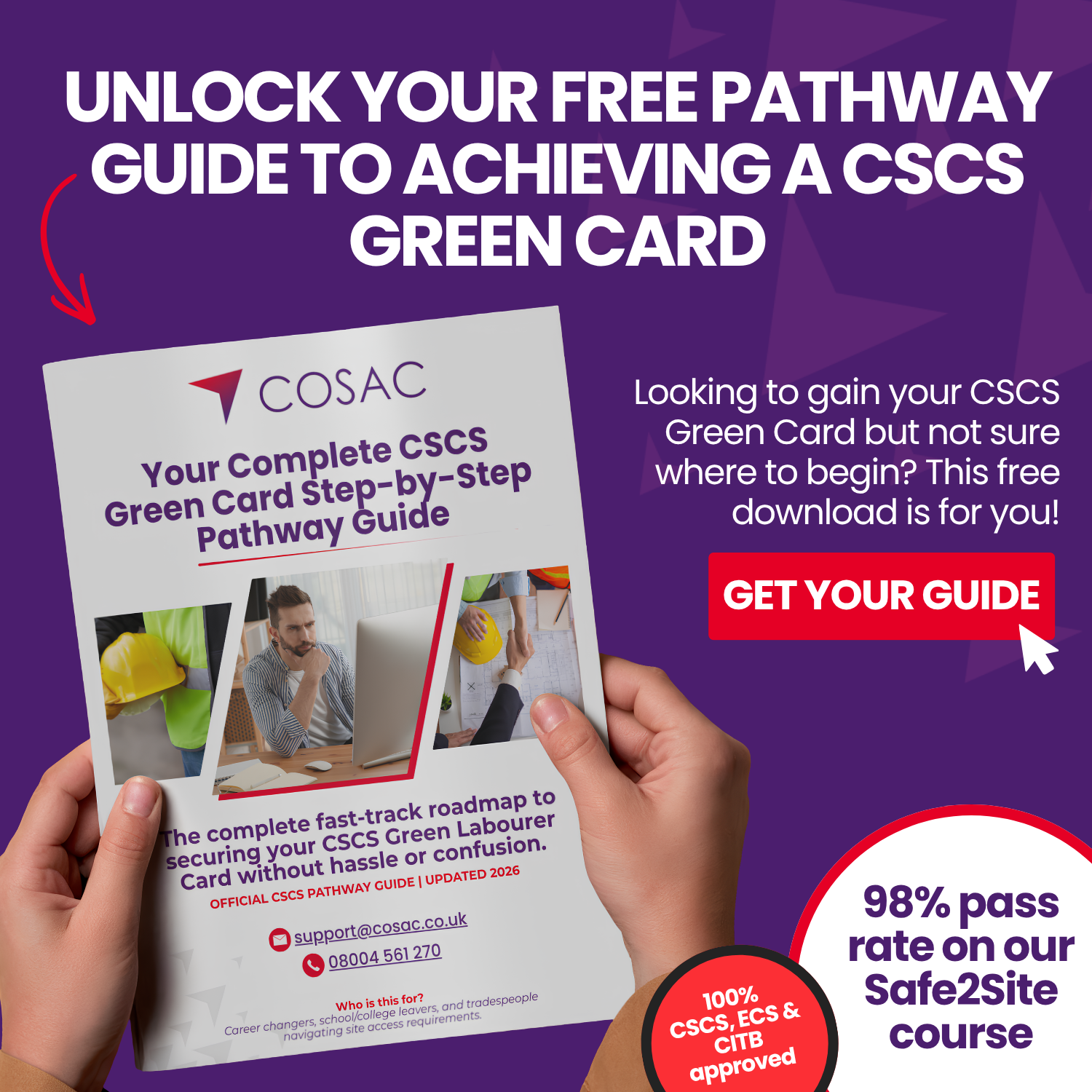 COSAC - The Compliance & Skills Academy Ltd Facebook ad: Download your free 3-step pathway today!