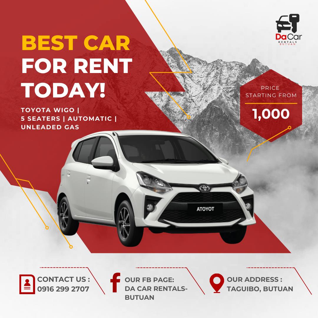 Da Car Rentals - Butuan Facebook ad: ๐๐๐๐๐๐๐ ๐
๐๐ ๐ ๐๐๐ ๐๐๐๐๐๐?