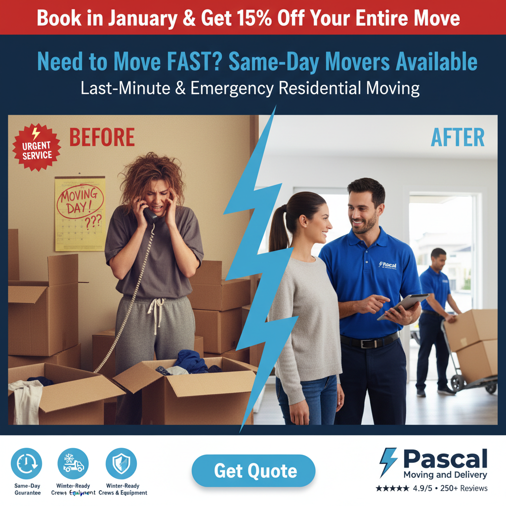 Local Moving Services Facebook ad: On-Time Delivery