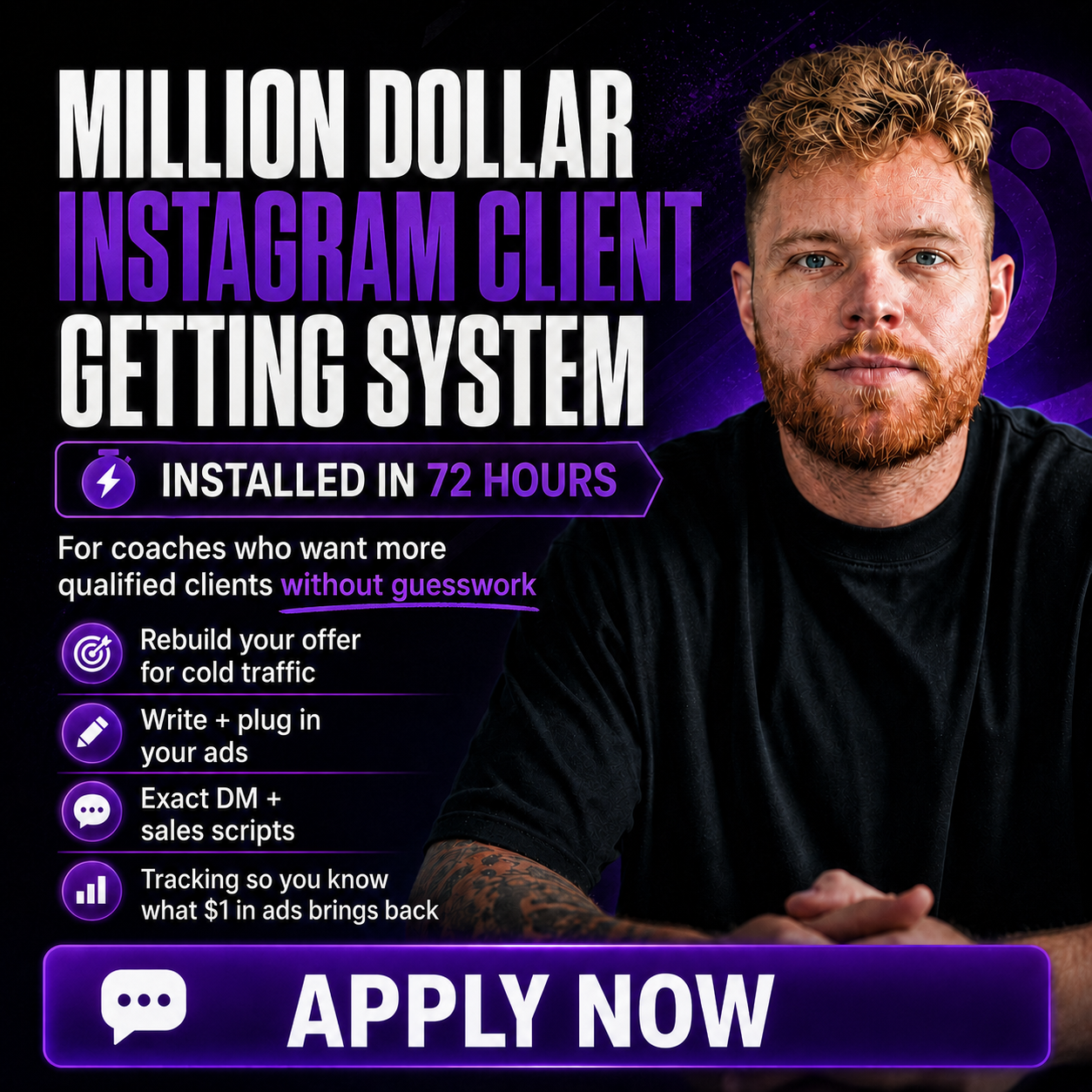 Justin - Get Clients Facebook ad