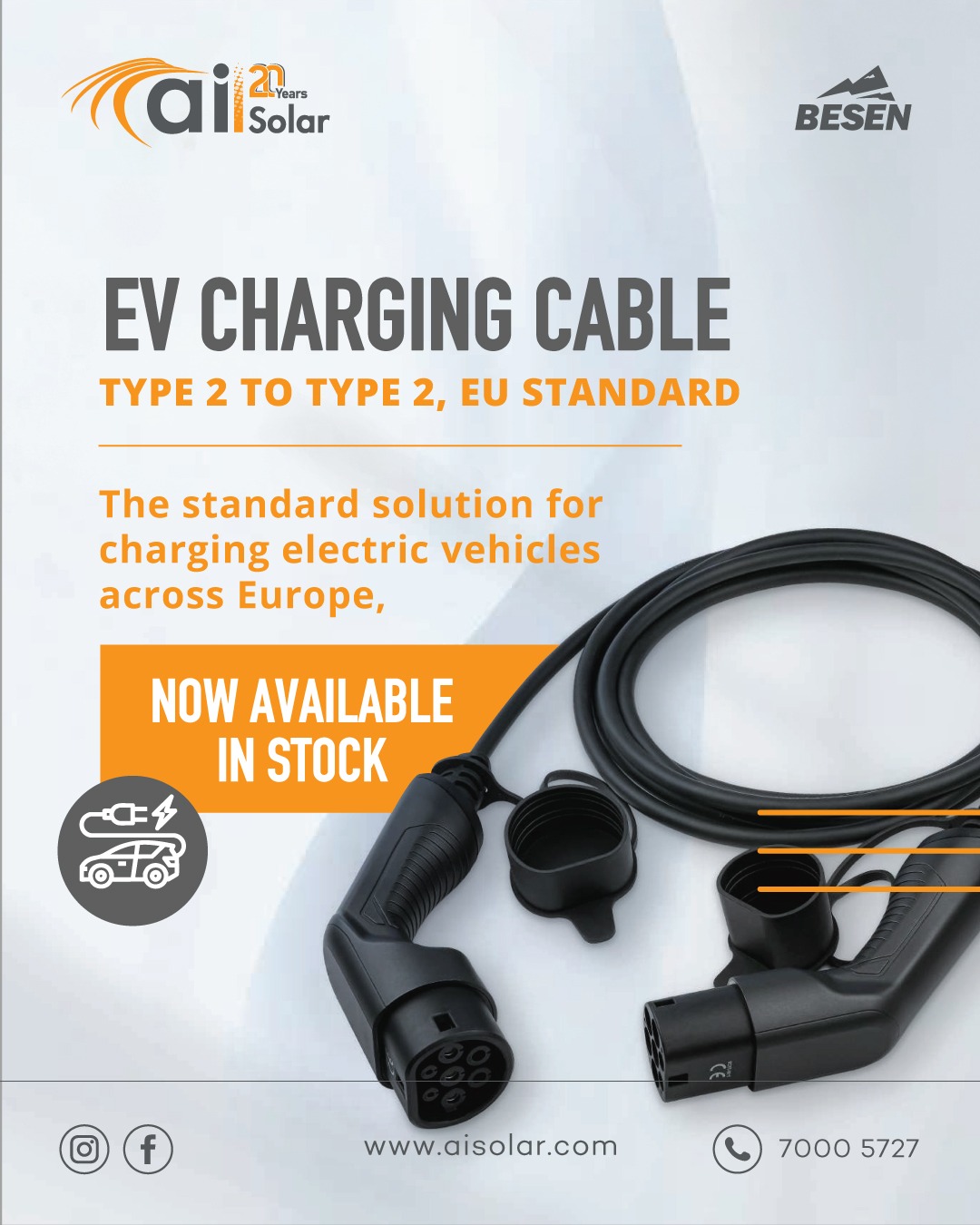 AI Solar Facebook ad: EV CHARGERS - IN STOCK
