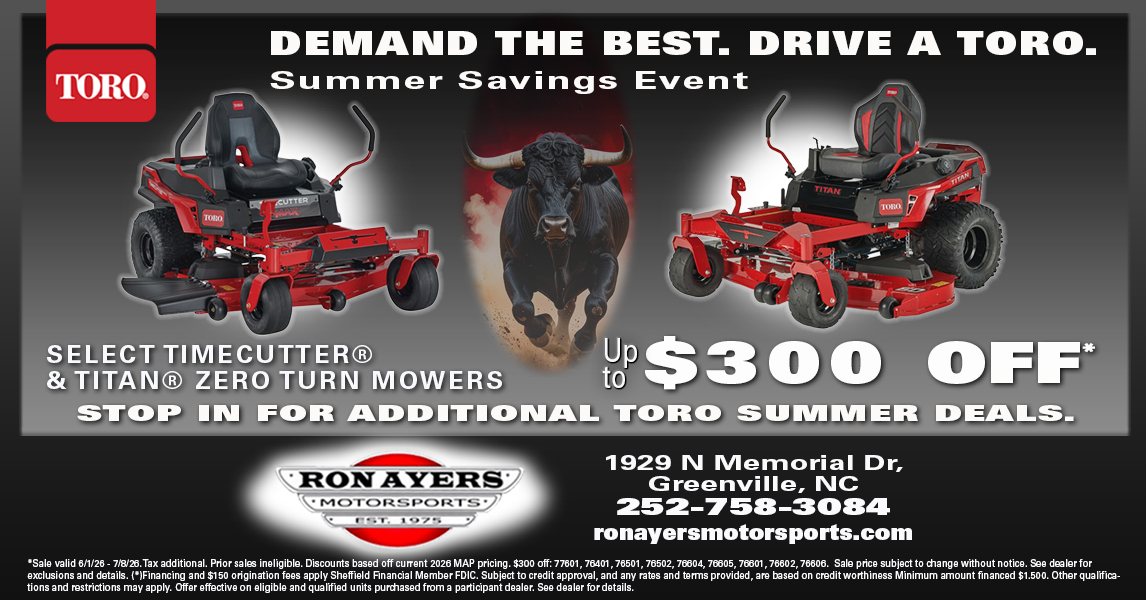 Ron Ayers Motorsports Facebook ad from May 30, 2026