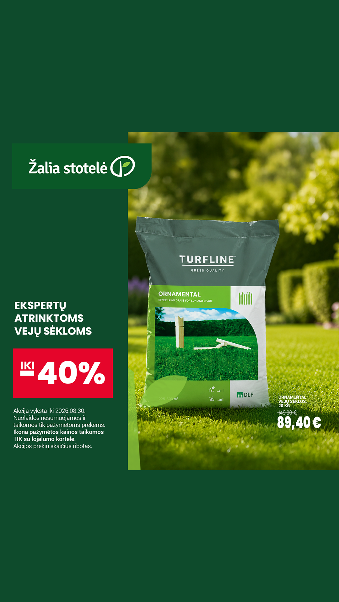 Žaliastotelė.lt Facebook ad