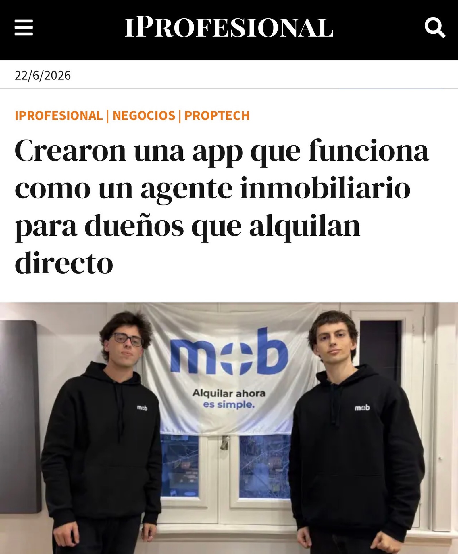 Mob alquileres Facebook ad: Propietarios - Publica tu propiedad y alquila online | Mob