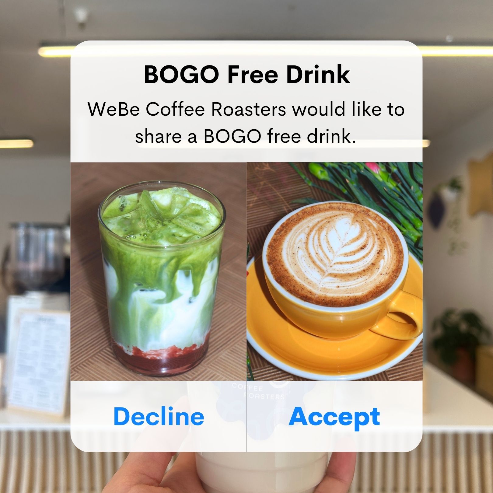 WeBe Coffee Roasters Facebook ad