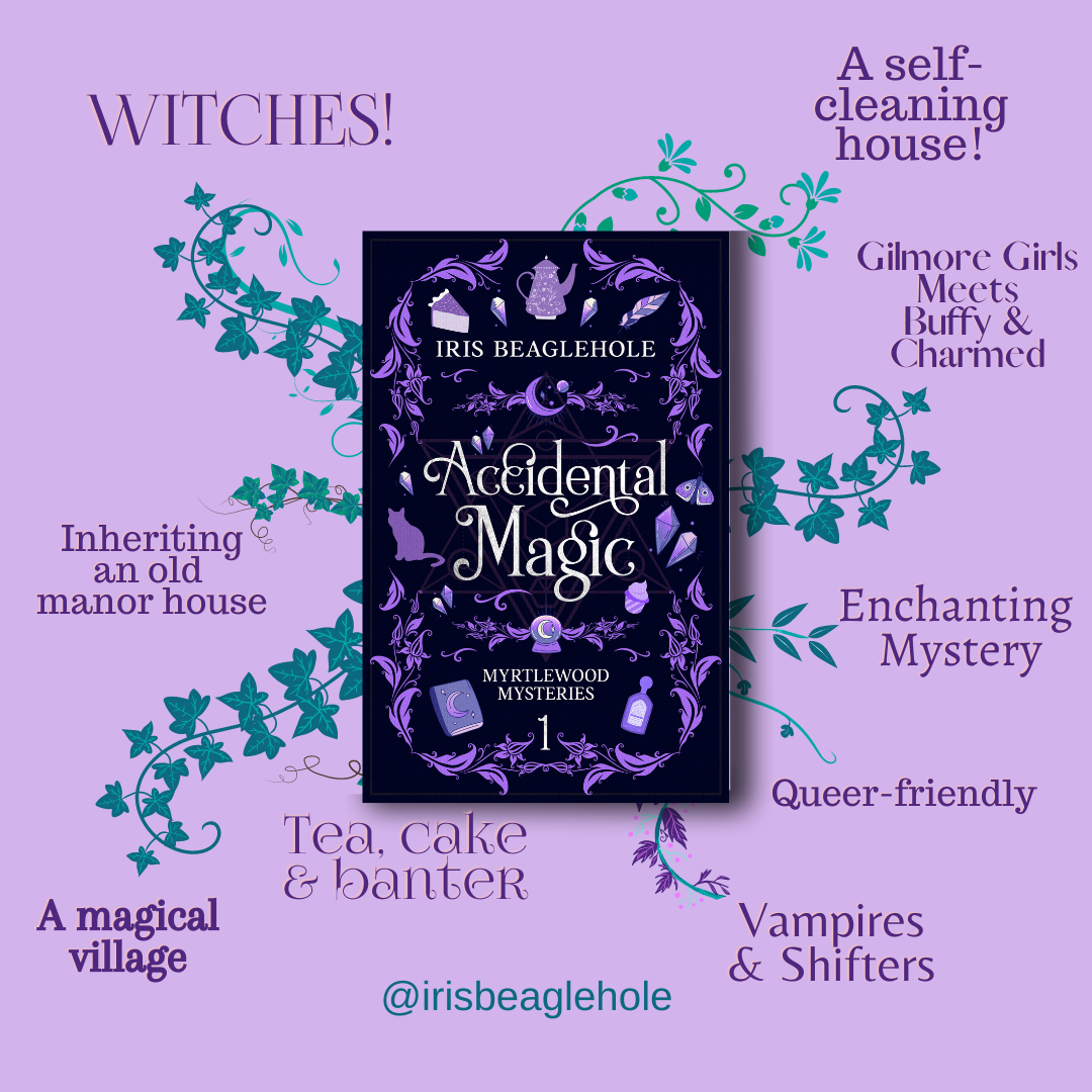 Iris Beaglehole - witchy mystery books Facebook ad