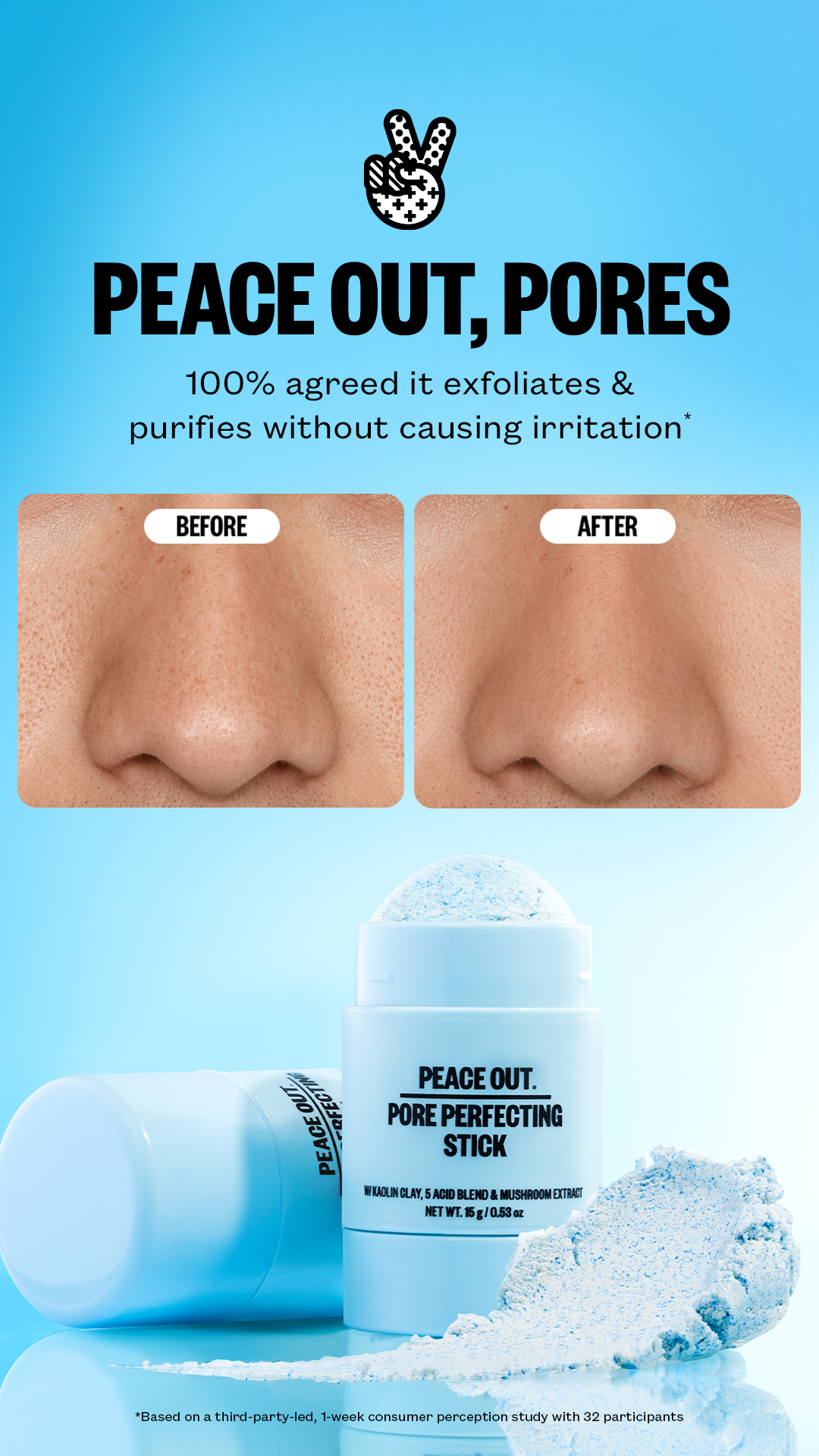 Peace Out Skincare Facebook ad