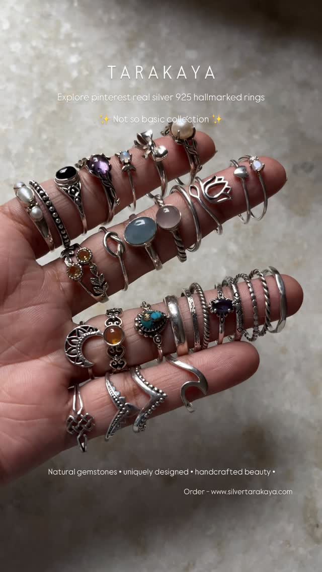 Silver Tarakaya Facebook ad: Pinterest Silver 925 boho rings Shine with soul