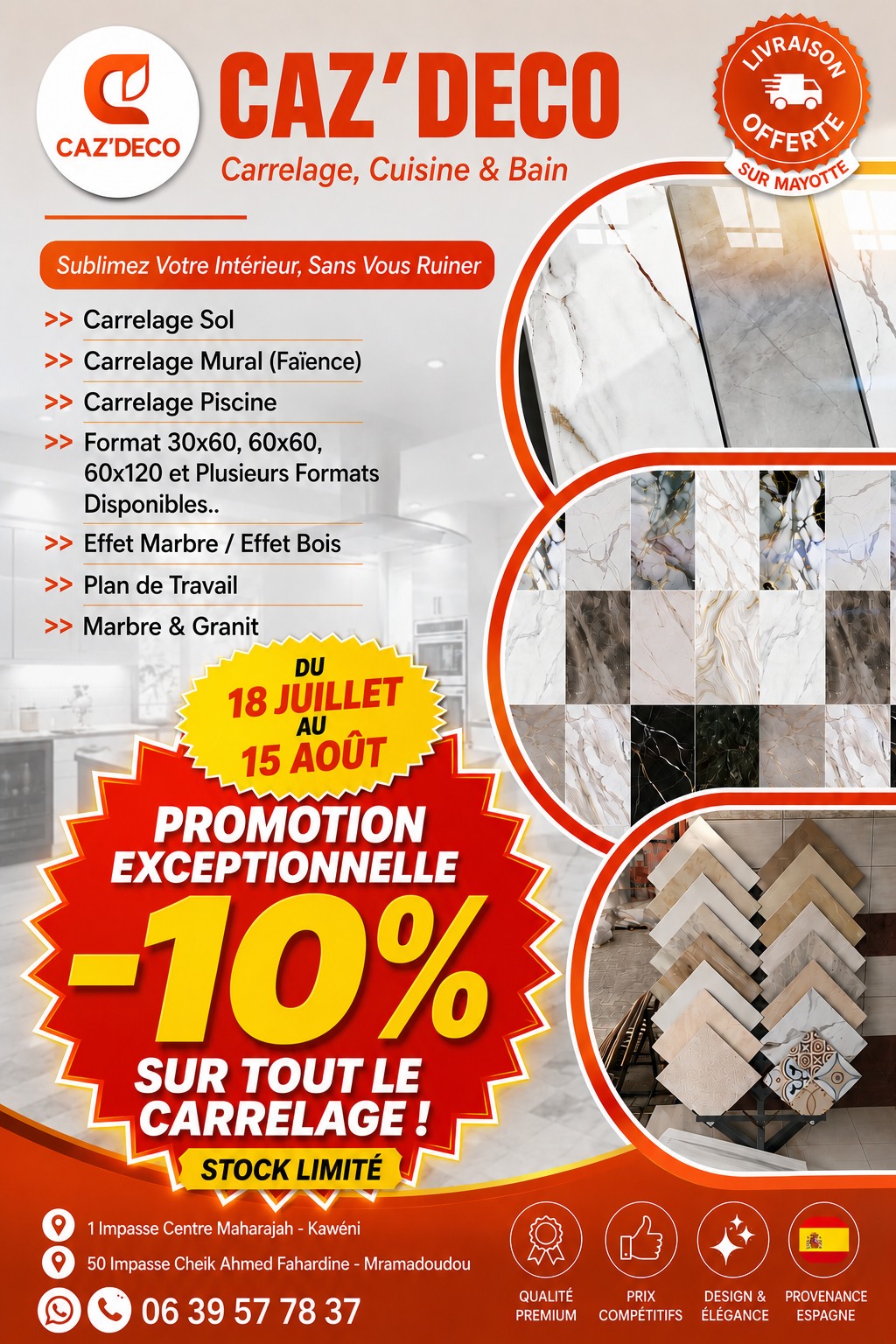 Caz'Deco Facebook ad: PROMOTION EXCEPTIONNELLE CHEZ CAZ'DECO!