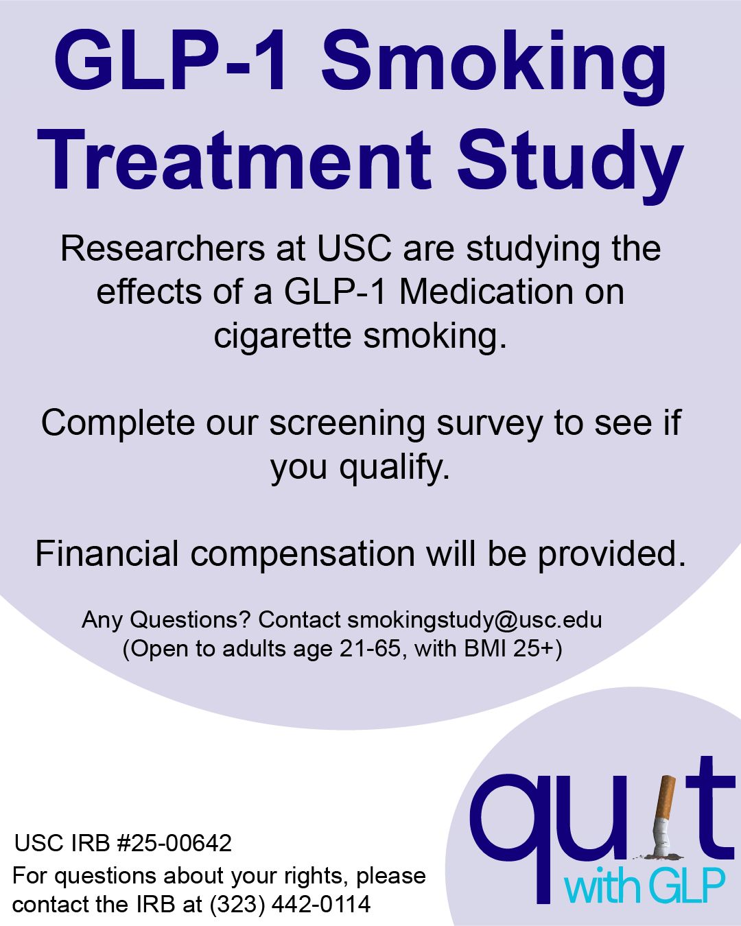 USC BARLab Facebook ad: GLP-1 Smoking Treatment Study