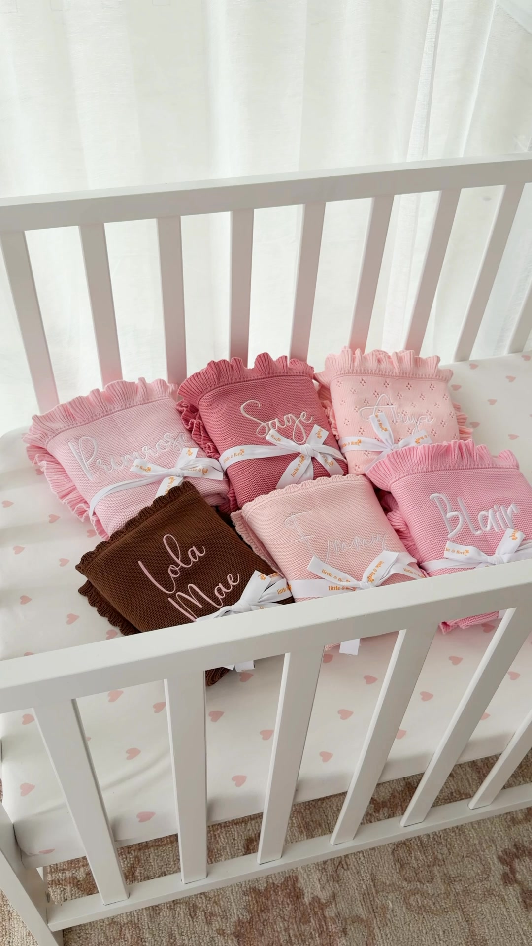Little and Fern Facebook ad: Personalised Baby Blankets Australia