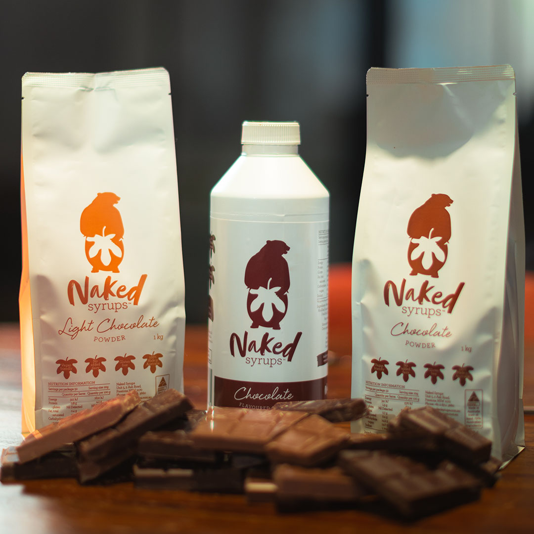 Naked Syrups Facebook ad: Finally, Café-Quality Flavours You Can Trust at Home.