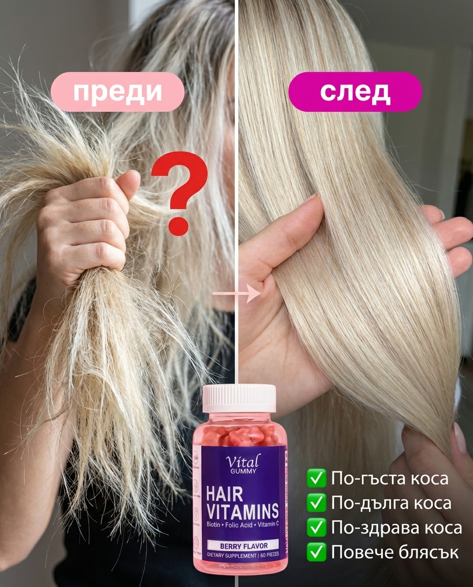 Vital Gummy Facebook ad: 90 дни гаранция на парите!