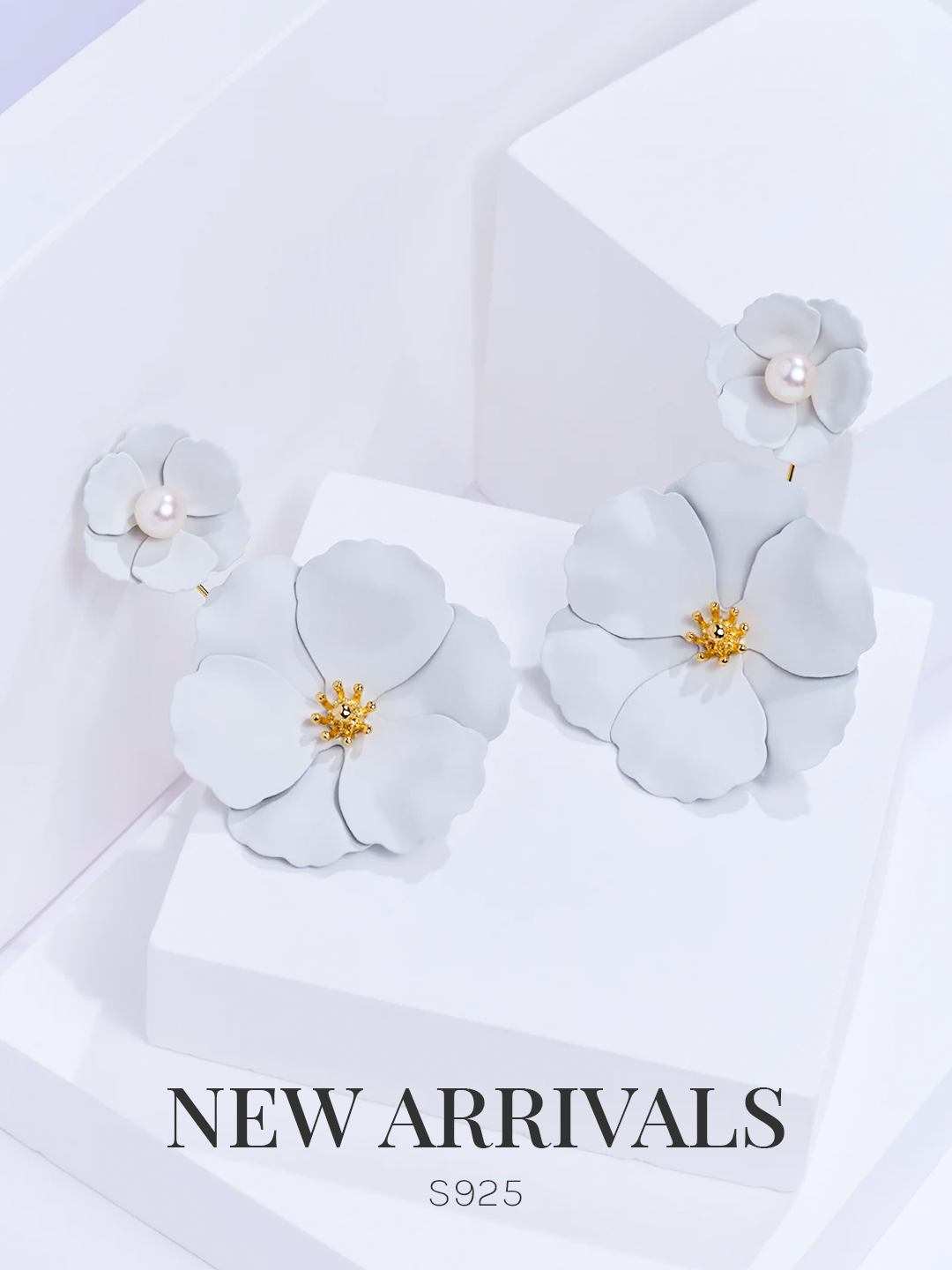 Pearly Lustre Facebook ad: NEW ARRIVALS HAVE LANDED.