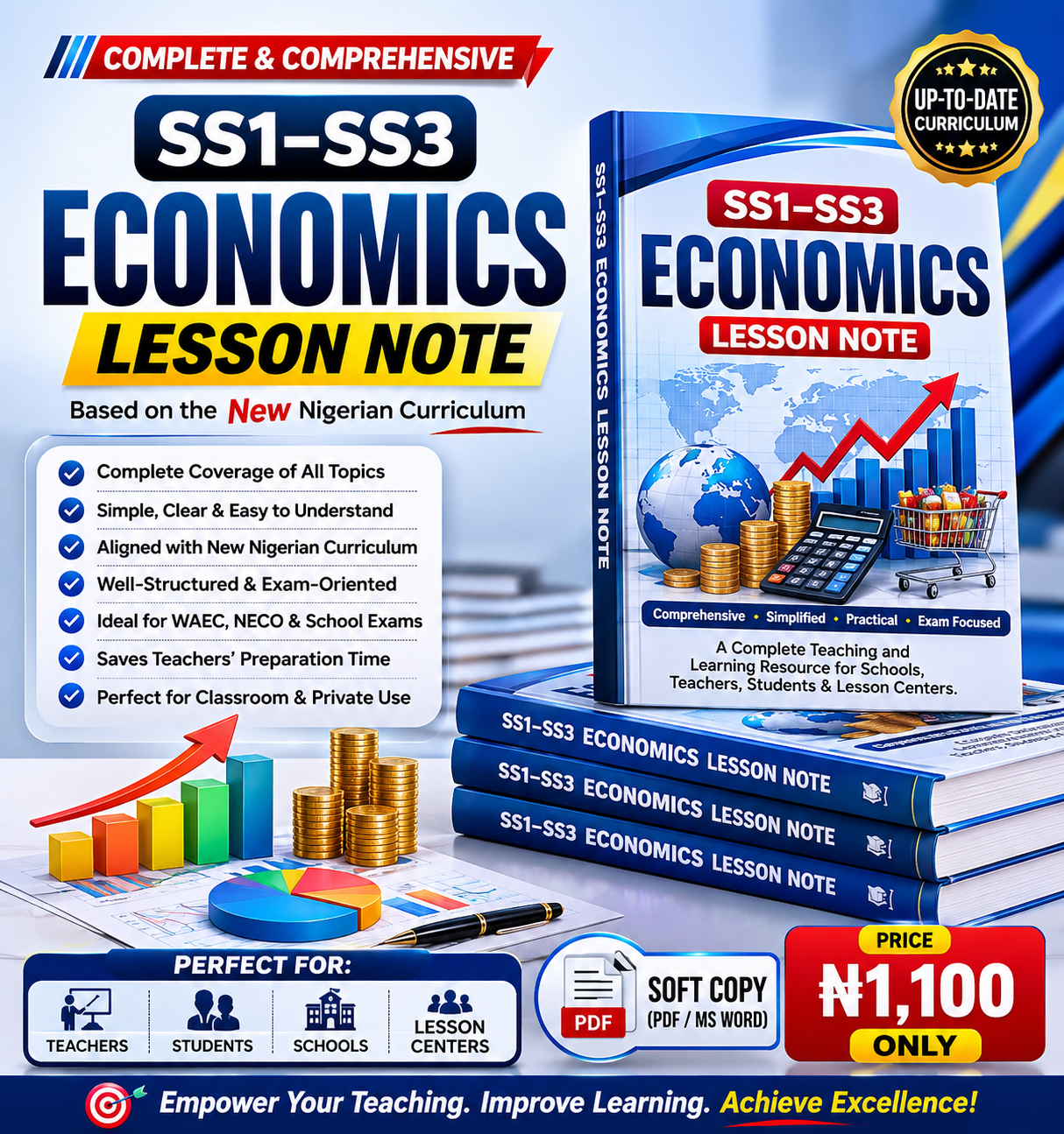 Maths and Tech Guru Facebook ad: Complete Economics Lesson Note. Teach with Confidence…