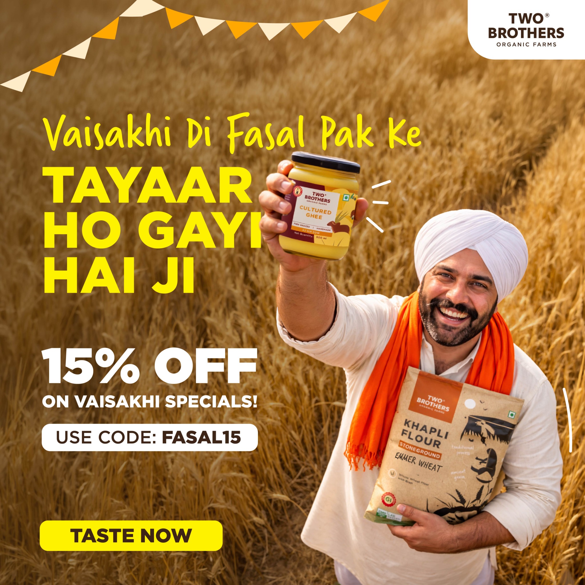 Two Brothers Organic Farms Facebook ad