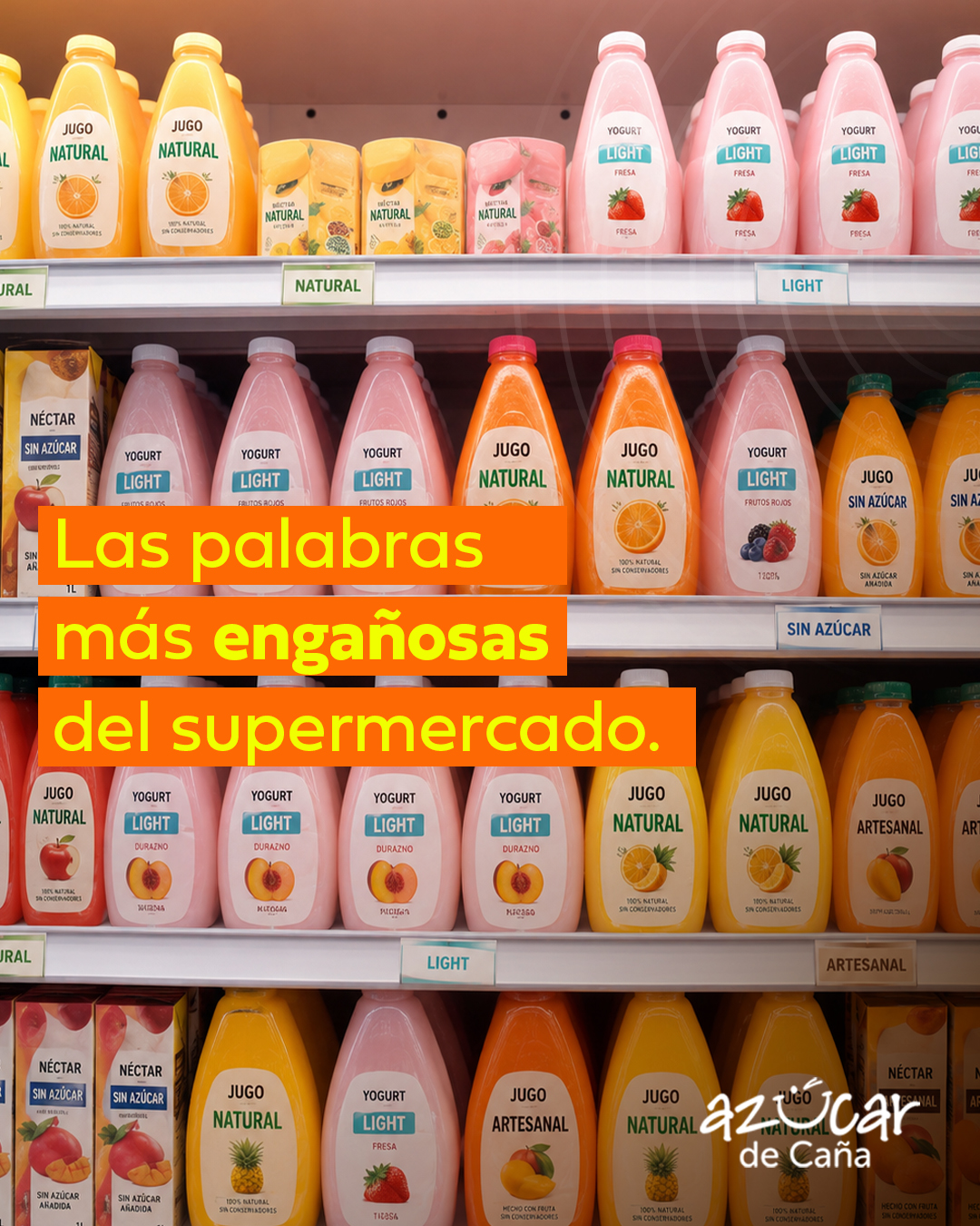 Hablemos de azúcar Facebook ad: Las palabras más engañosas del supermercado.