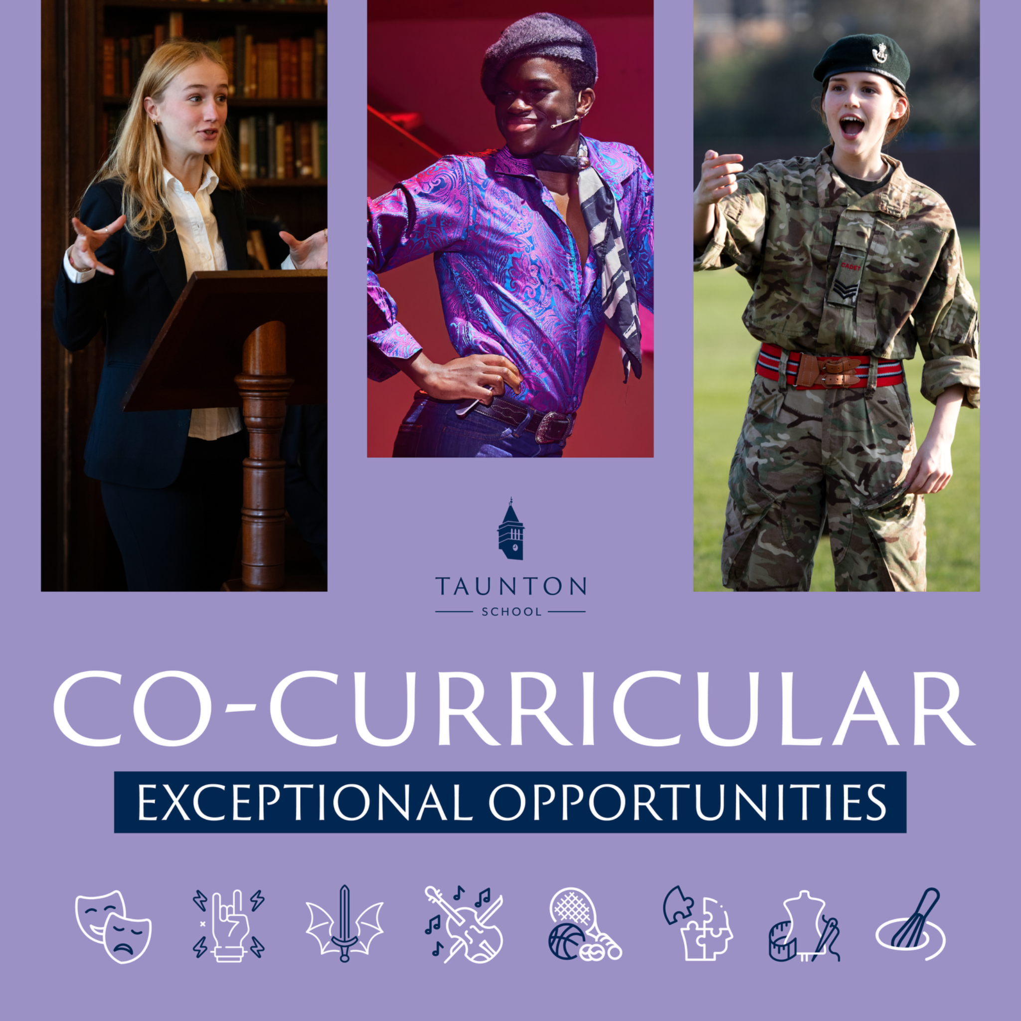 Taunton School Facebook ad: Exceptional Opportunities | Taunton School