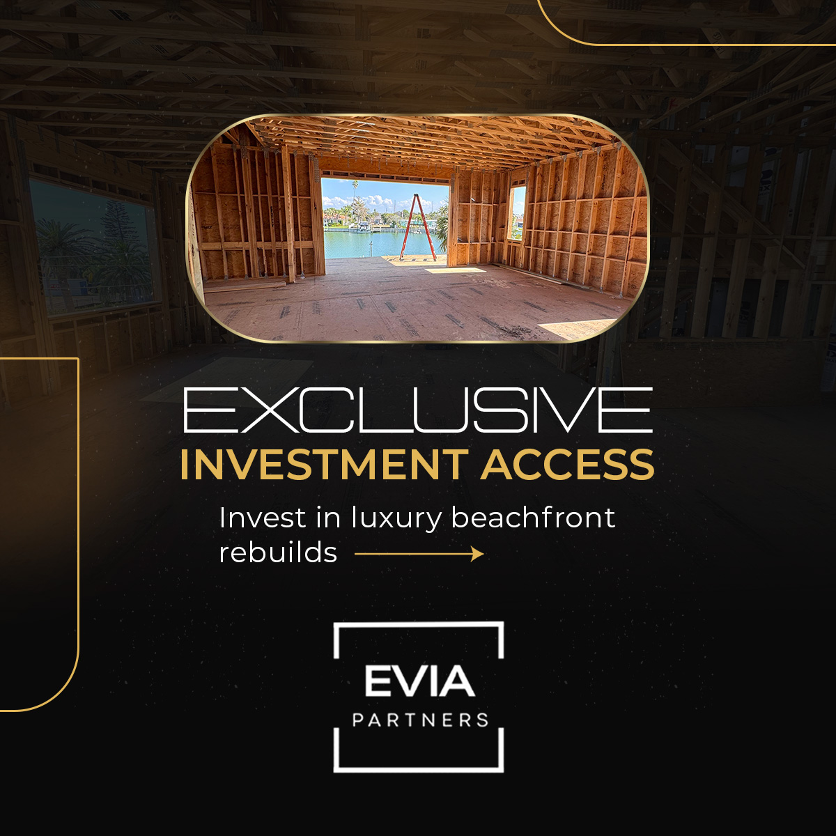 EVIA Partners Facebook ad: 40% Returns from Coastal Rebuilds