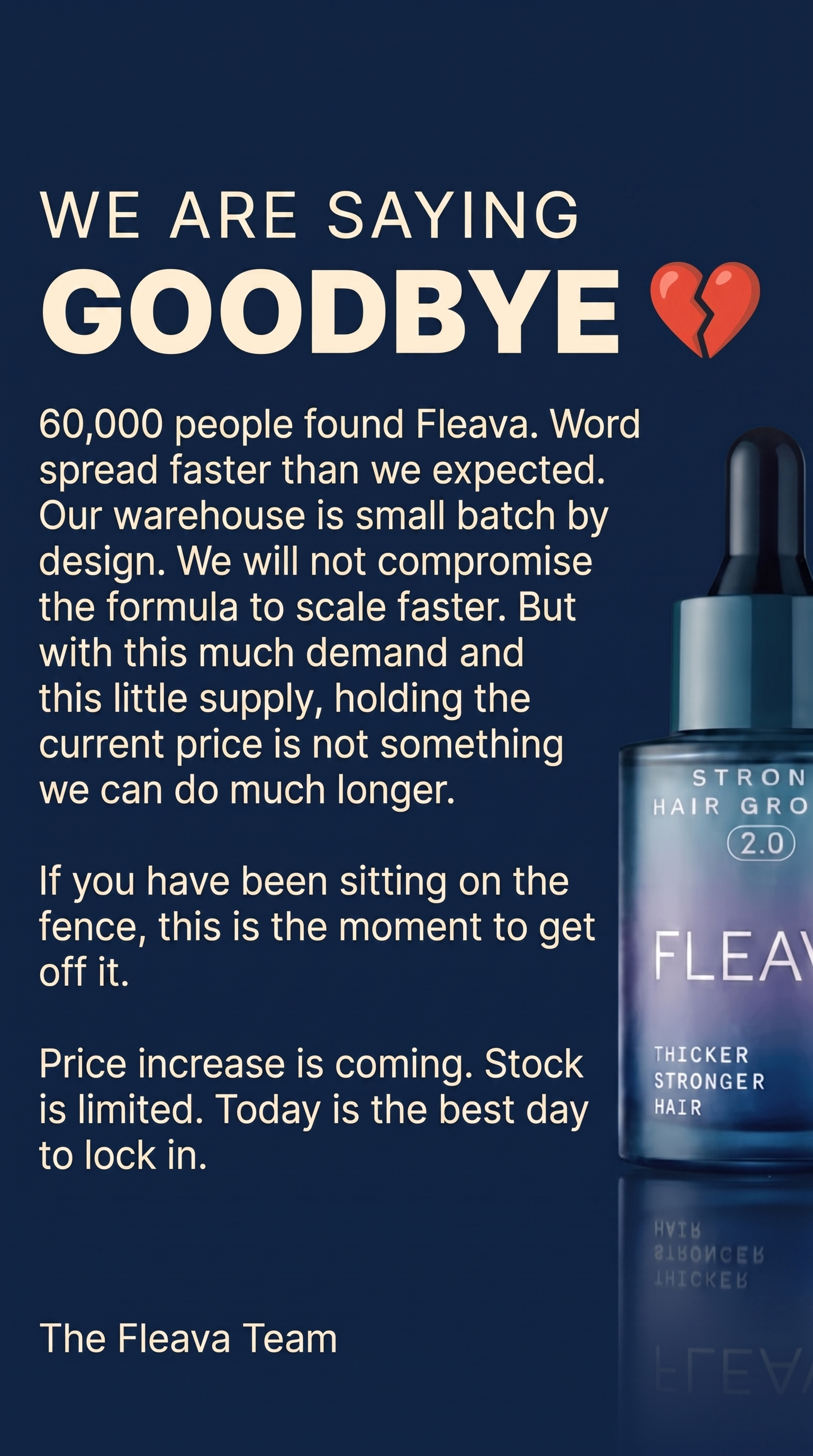 Fleava Facebook ad: The Daily 30-Second Routine For Thicker Hair