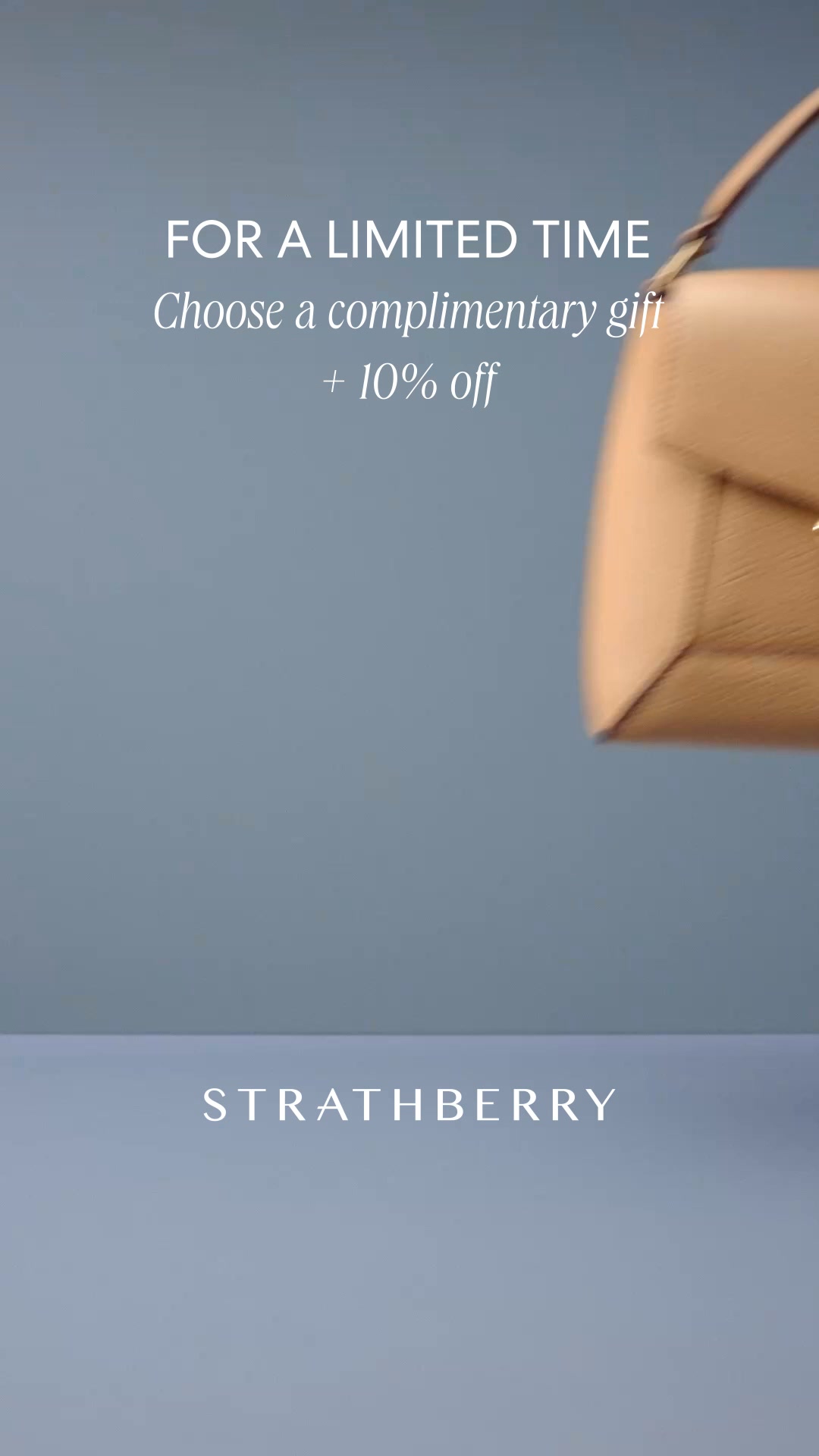 Strathberry Facebook ad: Gift with purchase