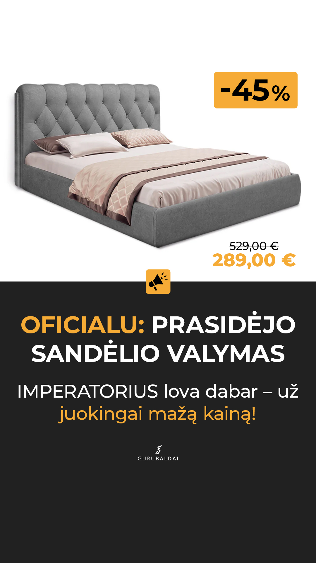GuruBaldai.lt Facebook ad