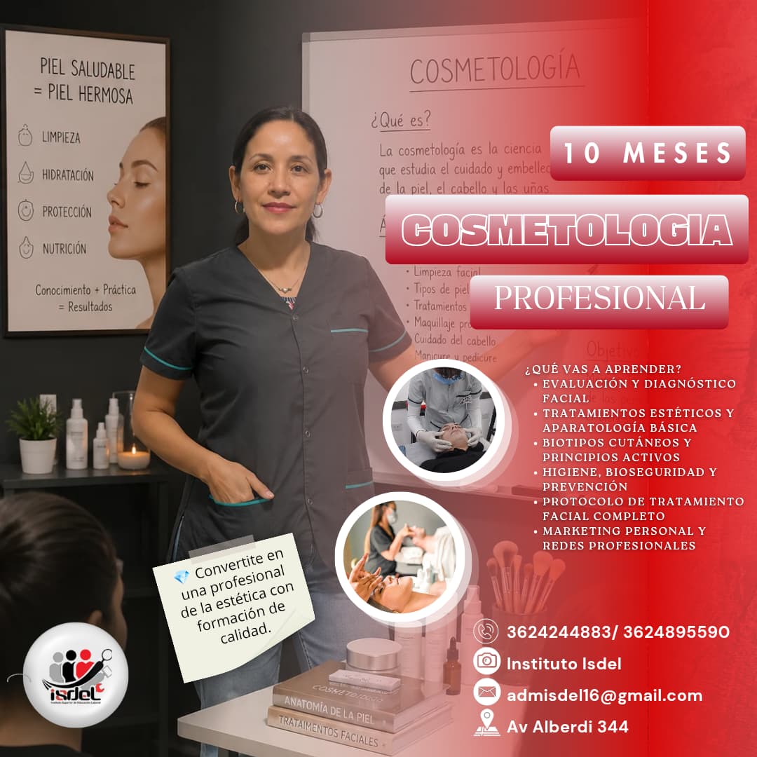 Instituto ISDEL Facebook ad: Formate en las áreas de estética y belleza…