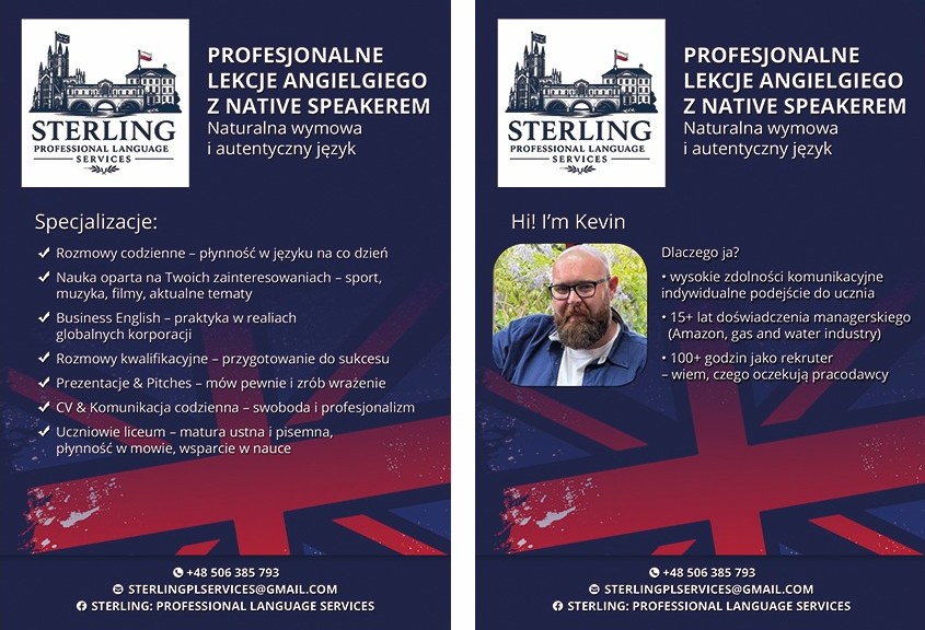 Sterling: Professional Language Services Facebook ad: Hi! I’m a native English speaker from the…