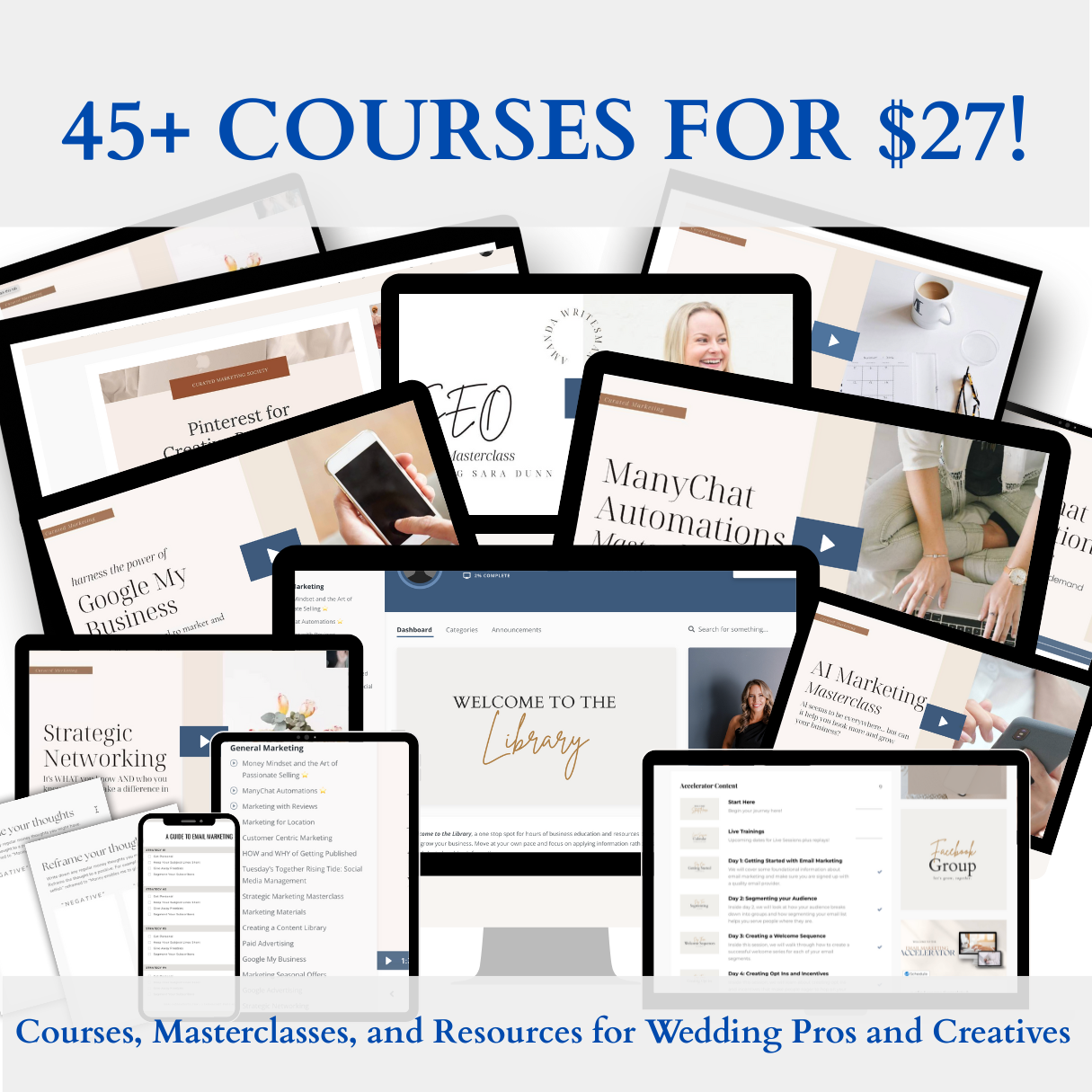 Amanda Writesman Facebook ad: My BEST offer yet! 45+ courses for $27!
